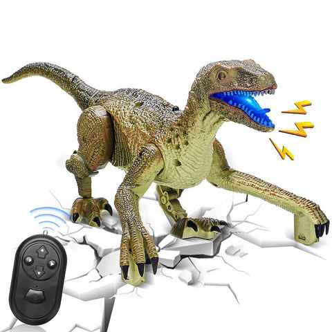 Insma RC-Tier, RC Dinosaurier, Intelligentes Gehen Velociraptor mit Licht