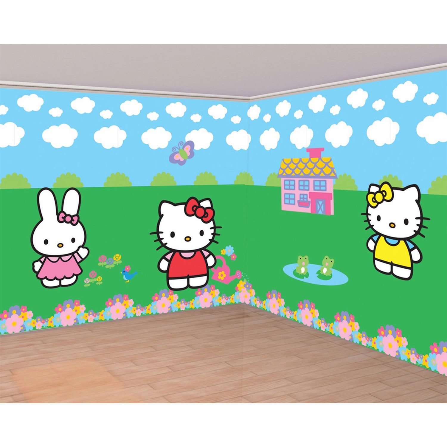 Amscan Hängedekoration Wandfolie Set Hello Kitty