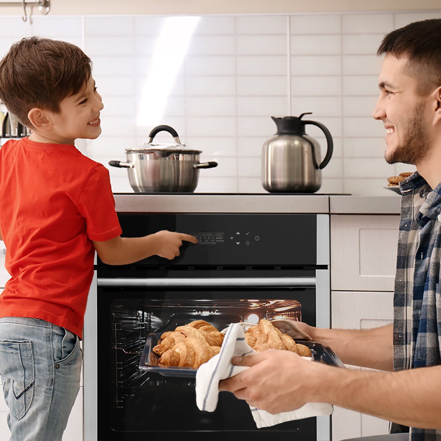 KKT KOLBE Backofen-Set Backofen und Induktionskochfeld SET8313HCIH859ED, mit Teleskopauszug, DampfClean, 60cm / Herdset / Kochmulde / Einbaubackofen / WIFI