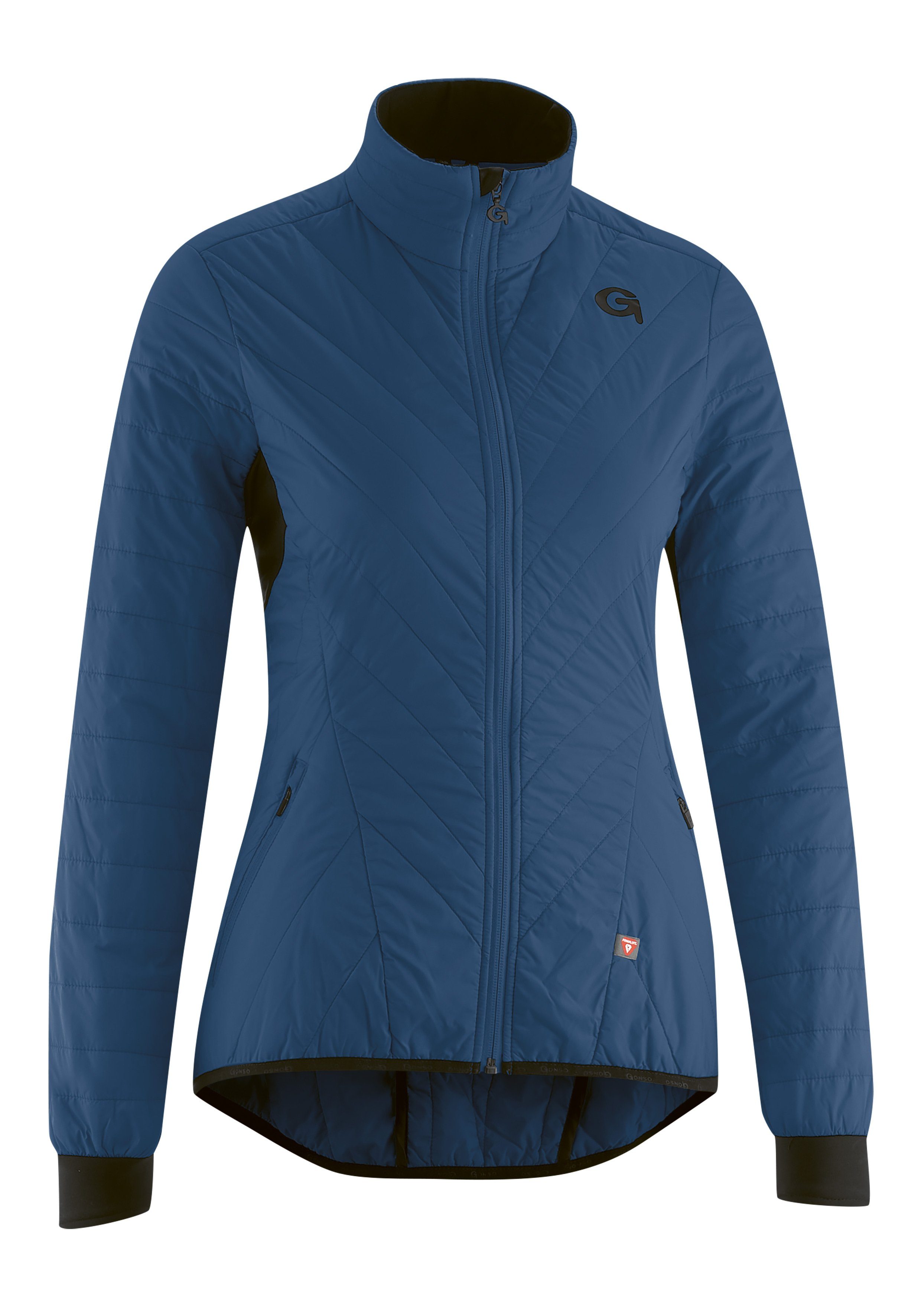 Gonso Fahrradjacke Teixeira Damen und warm, winddicht Primaloft-Jacke, atmungsaktiv dunkelblau