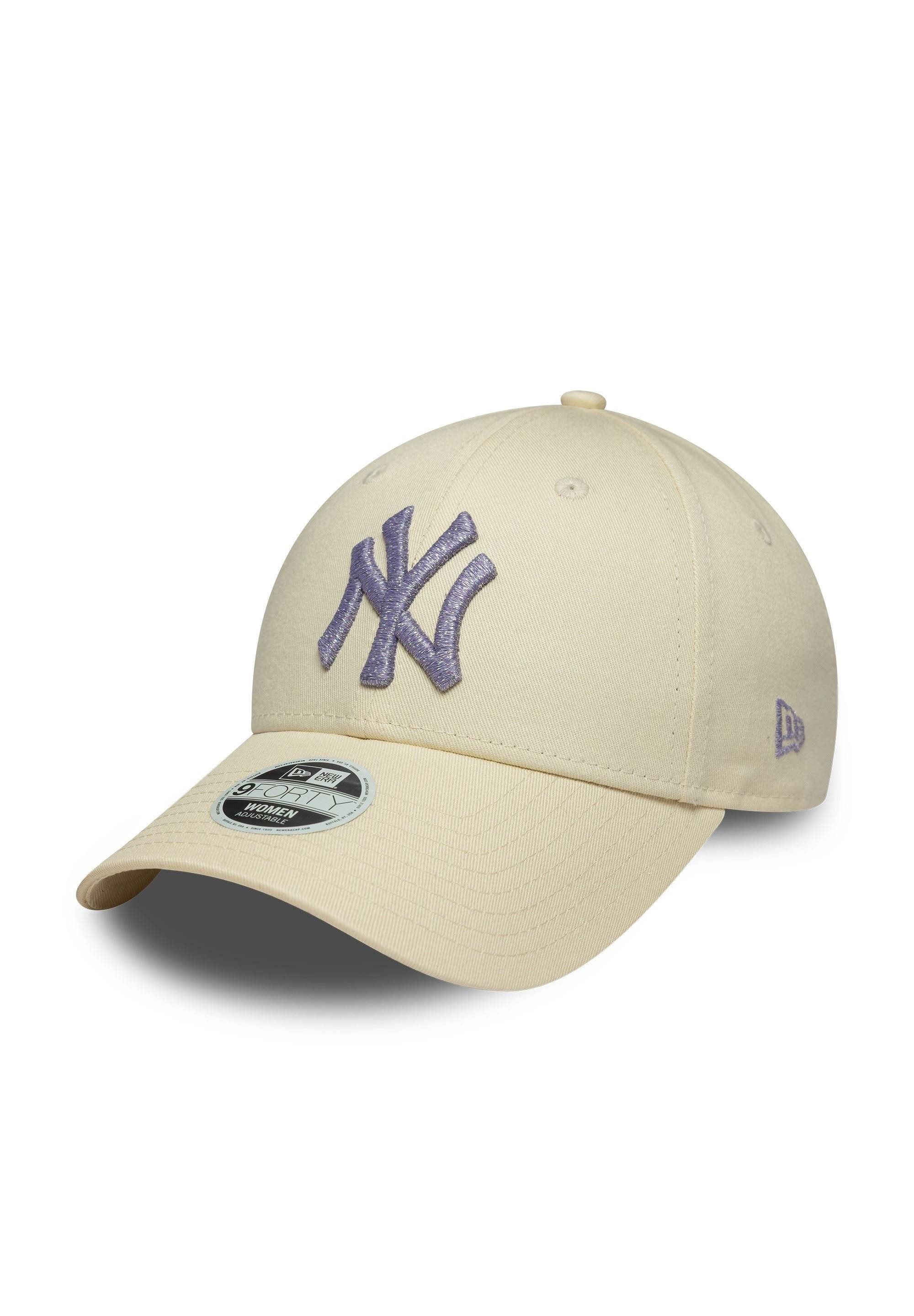 New Era Baseball Cap New York Yankees New Era MLB Metallic Logo 9Forty Women Cap Beige (1-St)