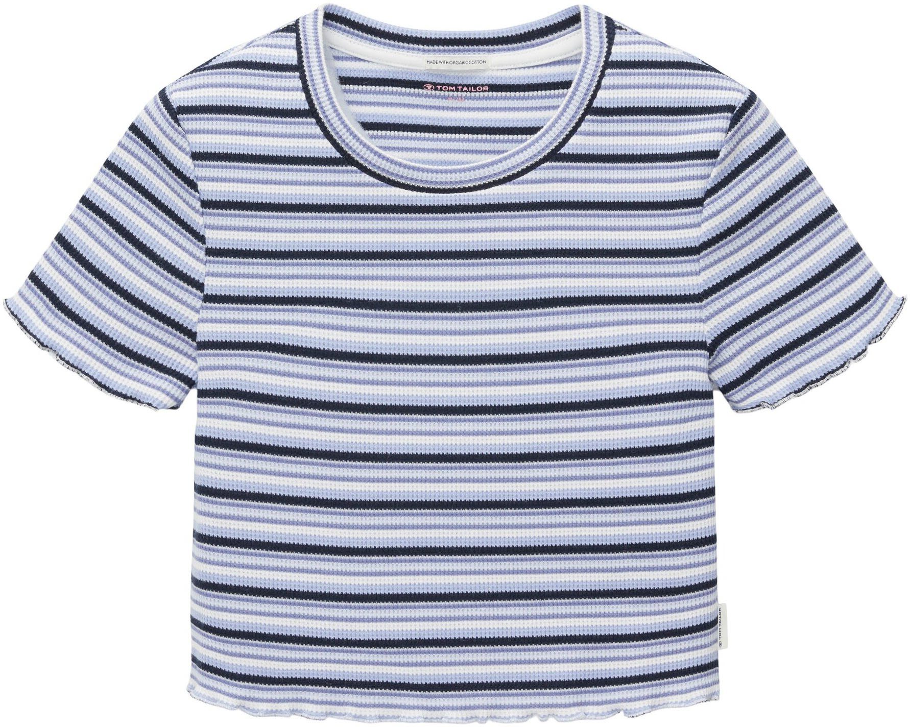 TOM TAILOR T-Shirt navy blue summer stripe