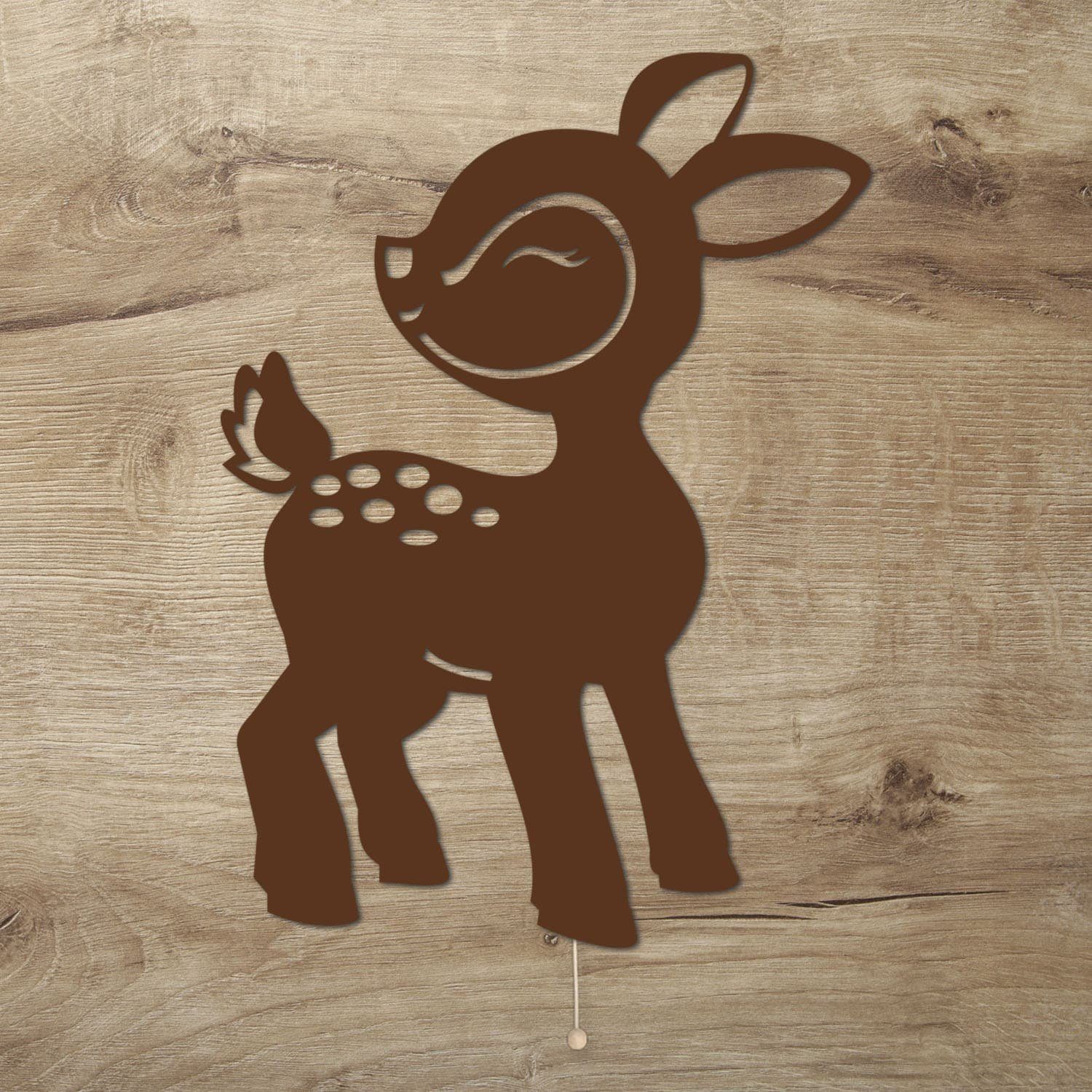 LED Nachtlicht Rehkitz LED Nachtlicht aus Holz für das Kinderzimmer