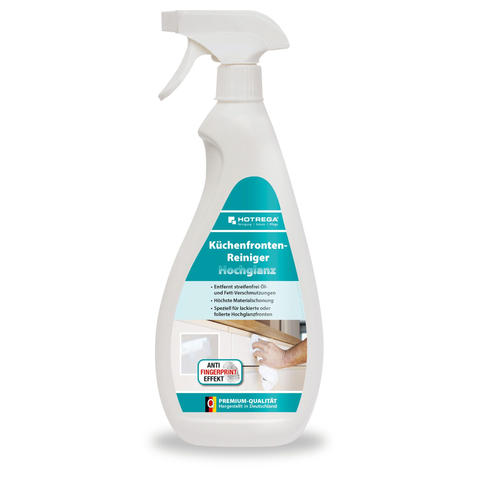 HOTREGA® Küchenfronten Reiniger Hochglanz Küchenreinigung, Reiniger 750ml Küchenreiniger