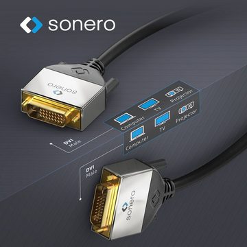 sonero sonero® Premium Dual Link DVI Kabel, 1,50m, WQXGA (2560x1600), schwarz Video-Kabel