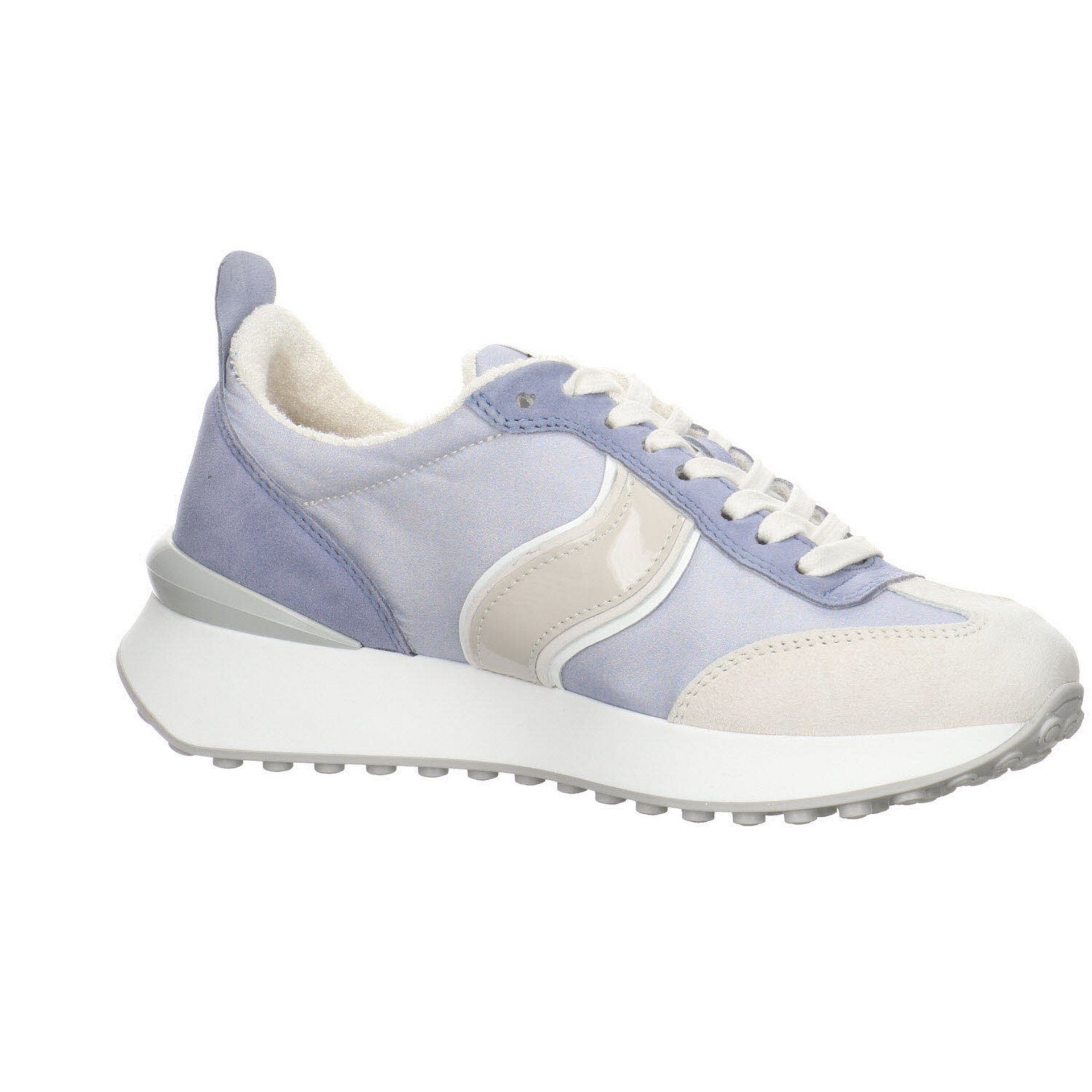 Leder-/Textilkombination Sneaker Sneaker Damen Ludina Schuhe SIOUX snow/lightblue-mix Sneaker