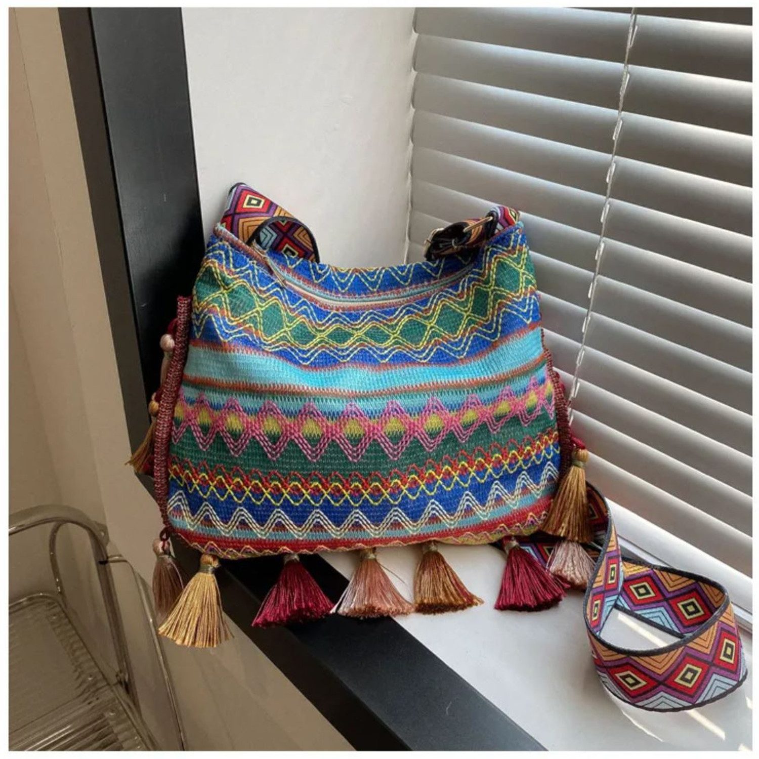 KARMA Umhängetasche Boho Handtasche Damen bunt günstig online kaufen