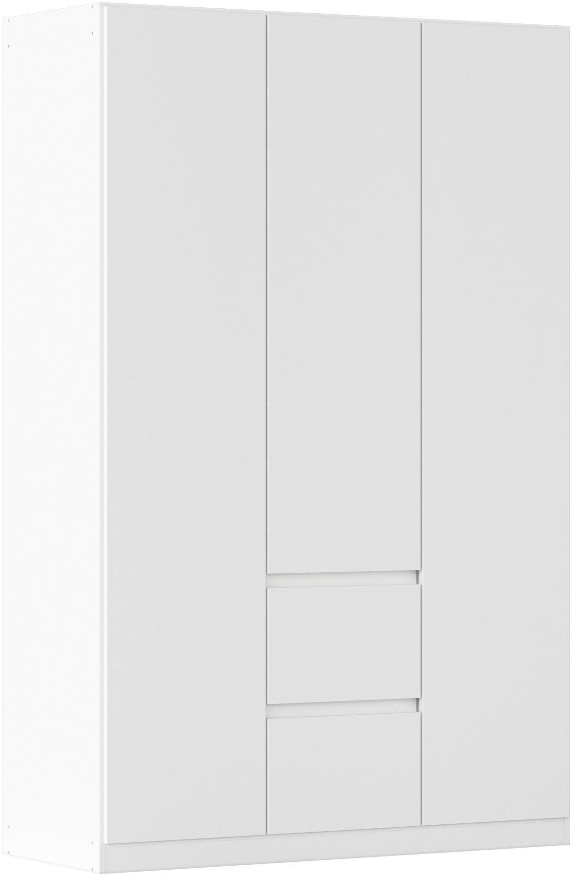 rauch Drehtürenschrank Mehrzweckschrank Aktenschrank Mietswohnung Garderobe MAINZ 136cm breit (3 verschiedene Ausstattungen BASIC/CLASSIC/PREMIUM (inkl. SOFT-CLOSE) grifflose Front, Außentüren mit Push-to-Open Funktion MADE IN GERMANY