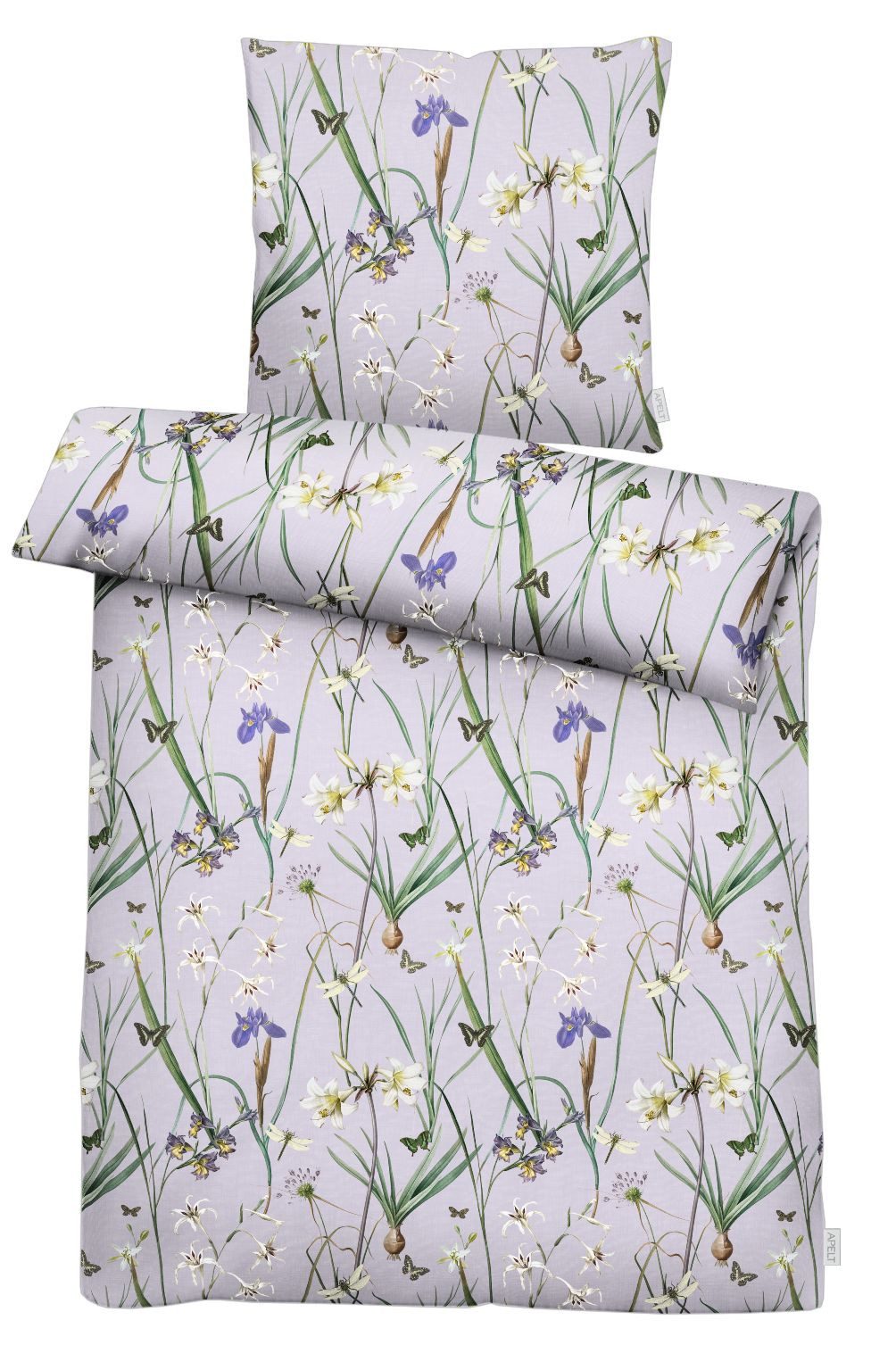 APELT Bettwäsche Milly Gots, Satin (Bio-Baumwolle), modisches Blumenallover