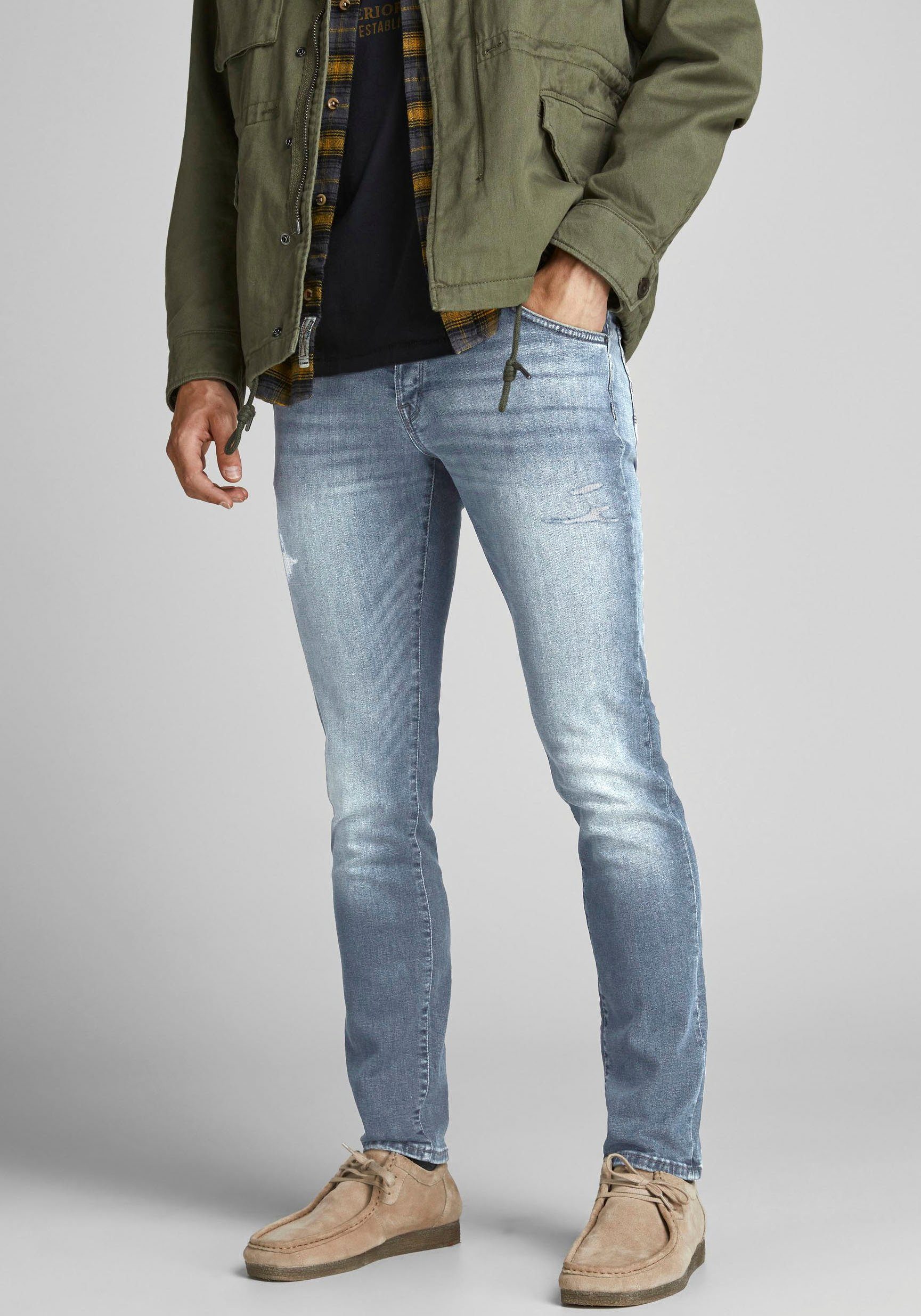 Slim-fit-Jeans Glenn Jones & Jack blue-denim