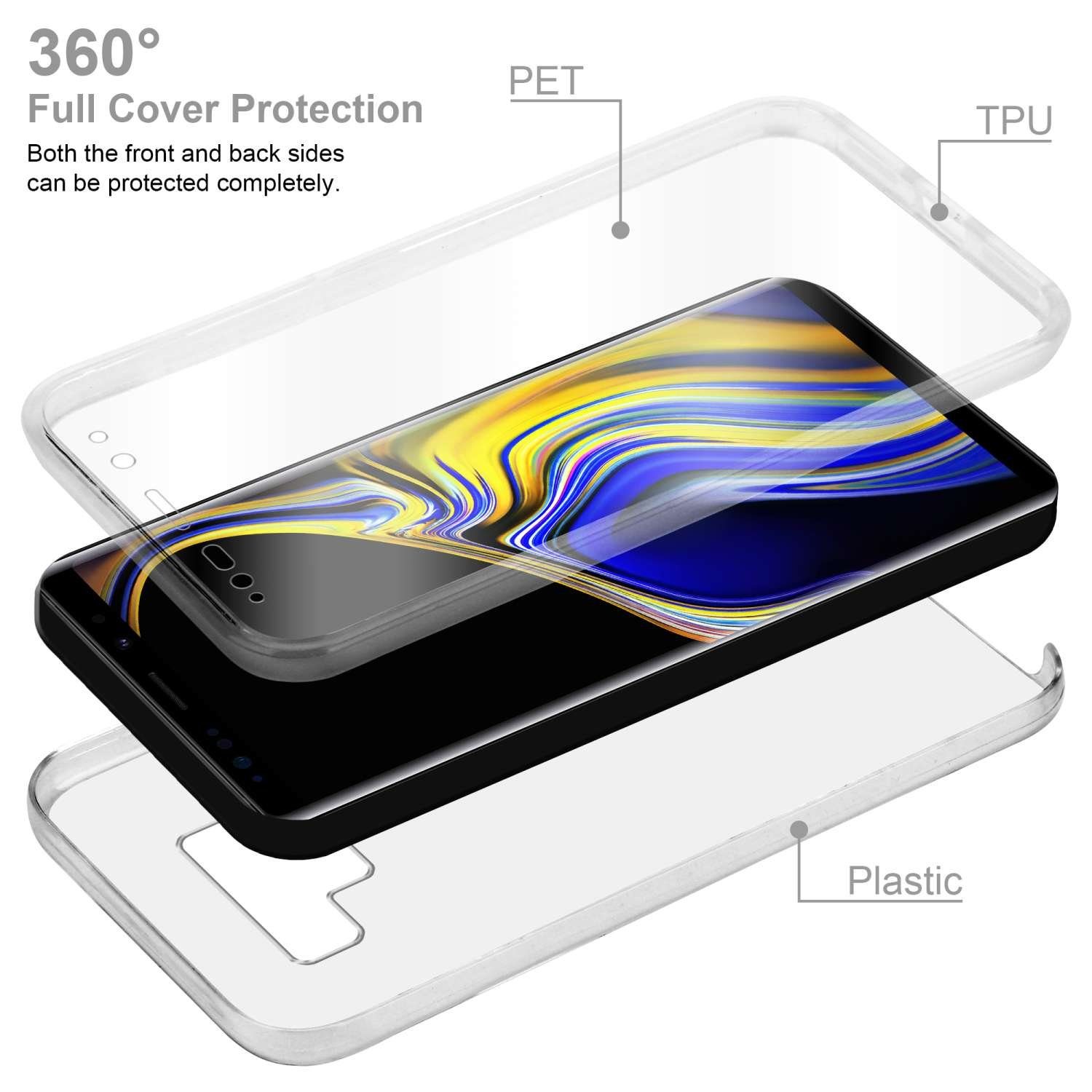Cadorabo Handyhülle für Samsung Galaxy NOTE 9 Hülle Samsung Galaxy NOTE 9, Flexible Case Handy Schutzhülle - Hülle - Back Cover 360° Grad
