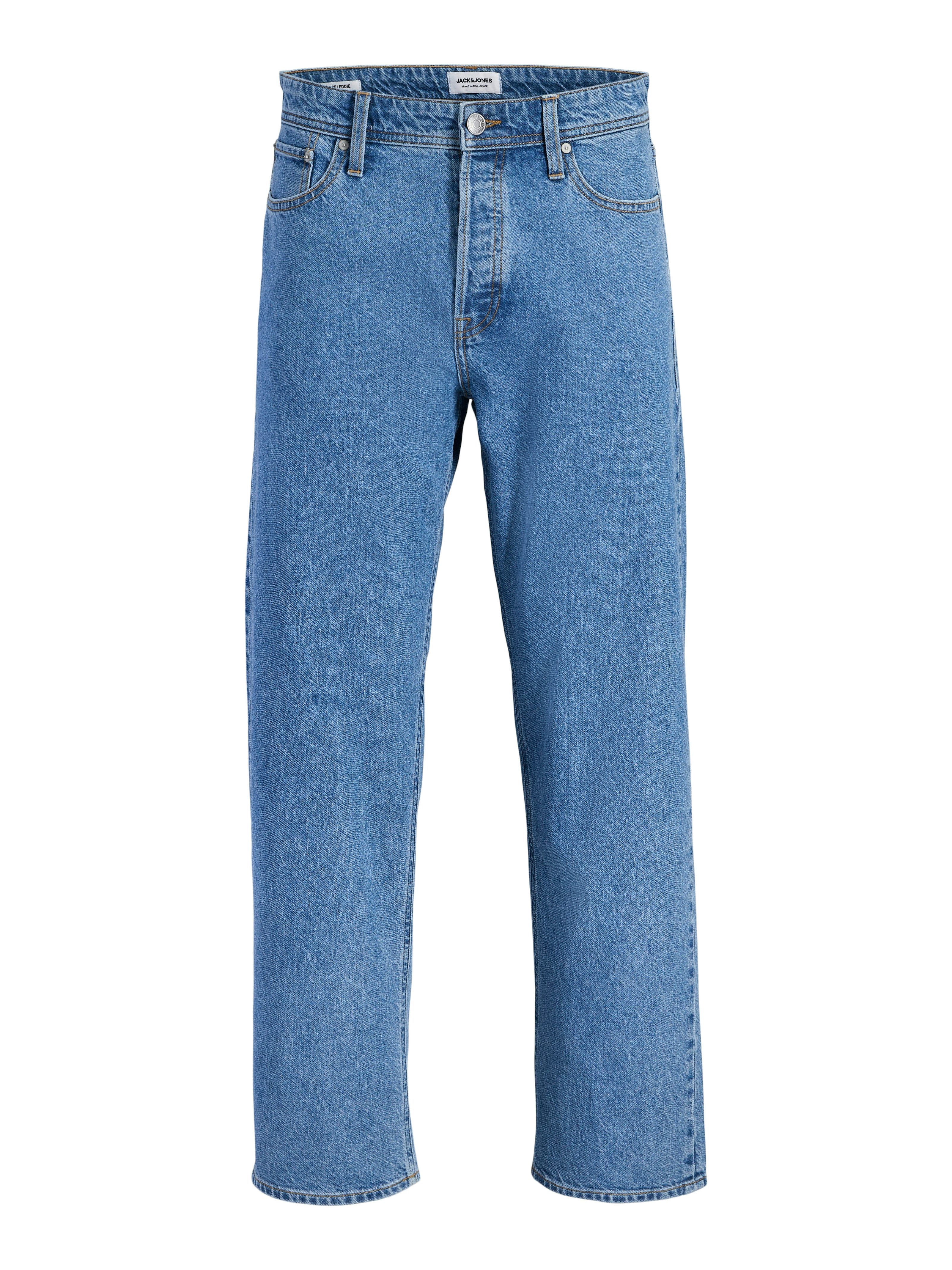 Relax-fit-Jeans JJIEDDIE mit hoher Taille und lockerer Passform