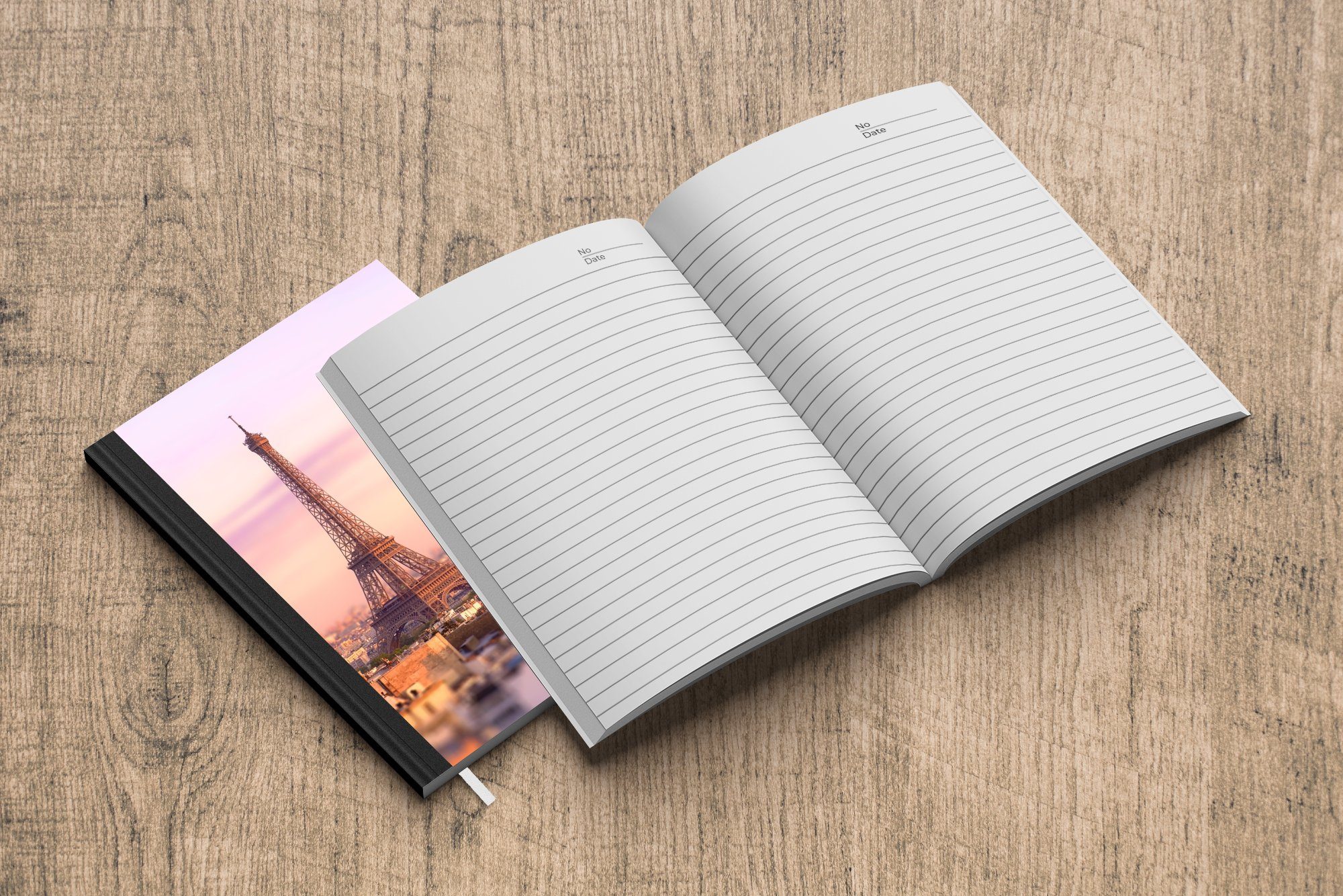 - Tagebuch, MuchoWow Eiffelturm 98 A5, Notizbuch Paris Merkzettel, - Notizheft, Journal, Seiten, Haushaltsbuch Himmel,