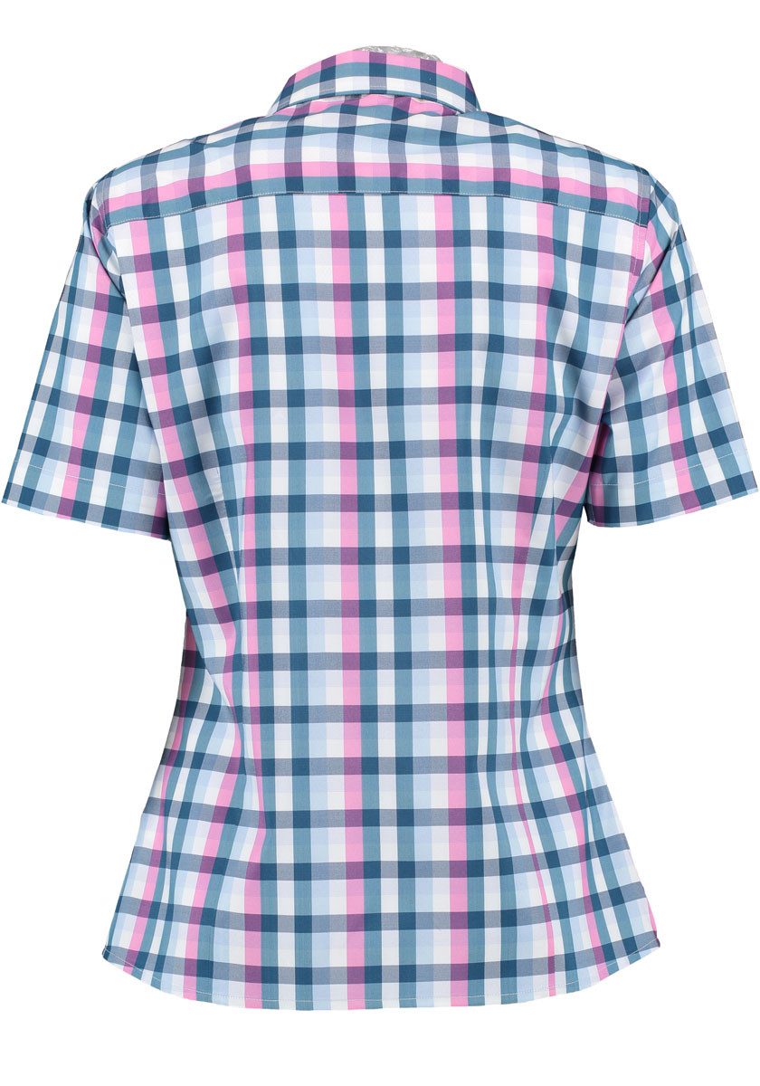 Tom Collins Kurzarmbluse Plixo Kurzarm Freizeitbluse mit TC-Stickerei auf d günstig online kaufen