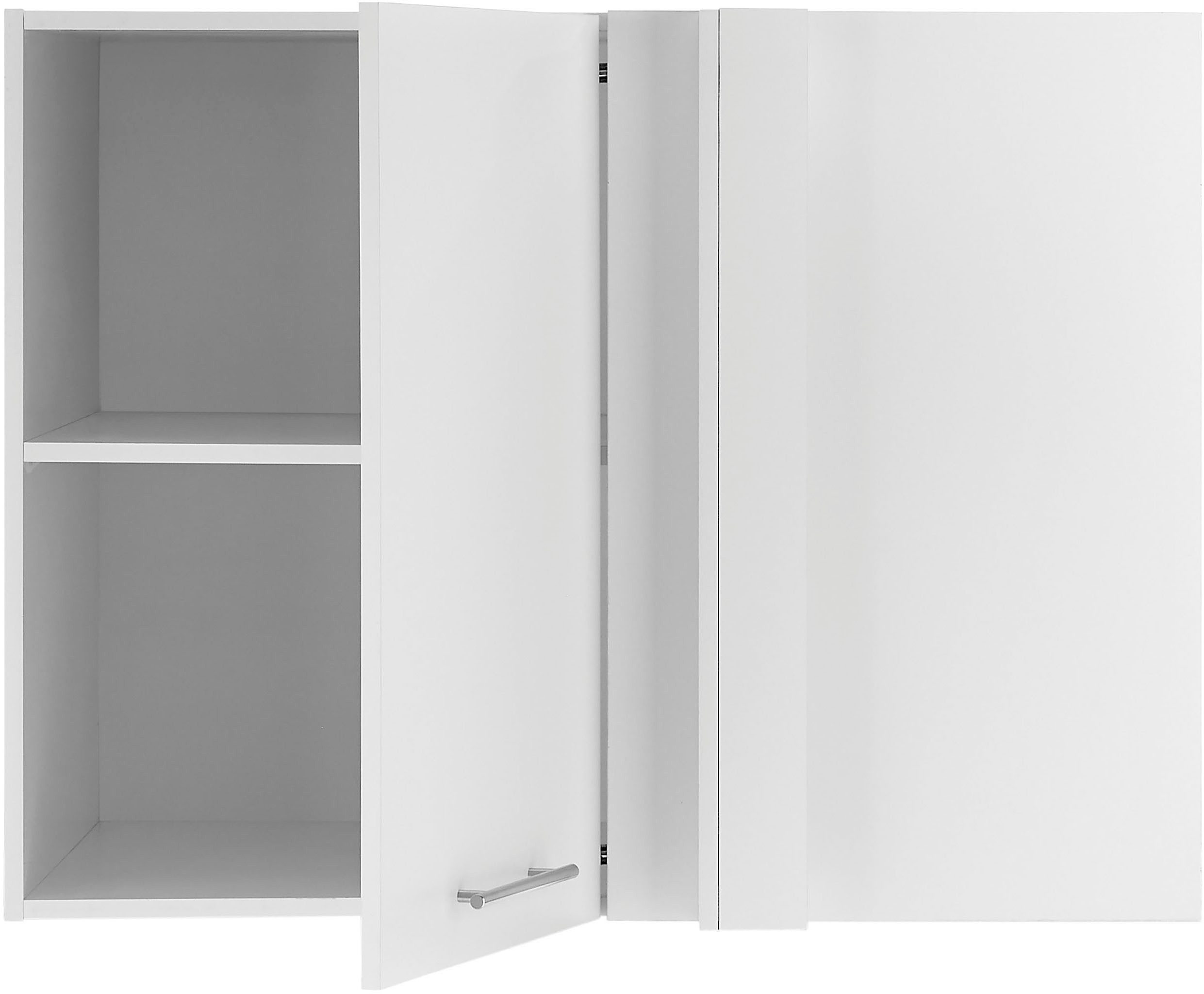 Laundreezy Aufsatzschrank Laundreezy, Eck-Aufsatzschrank BxHxT 100x76x68 cm (1-St) Breite 100cm, Tür L/R montierbar, Softclose-Funktion