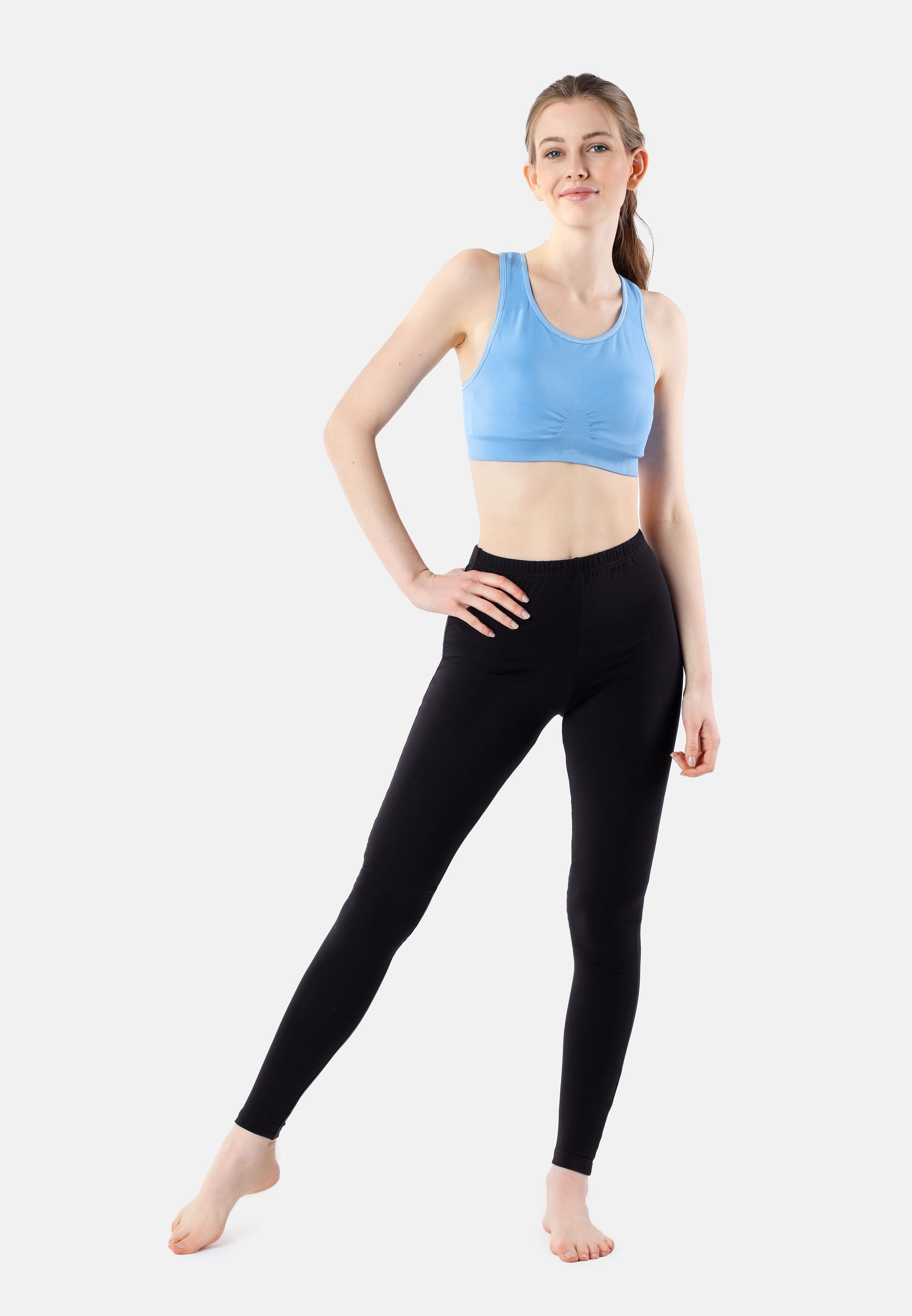 Bellivalini Leggings Damen Lange Hose Freizeithose mit bequemem Bund BLV50-203 (1-tlg) aus Viskose – Bild 5 von 5