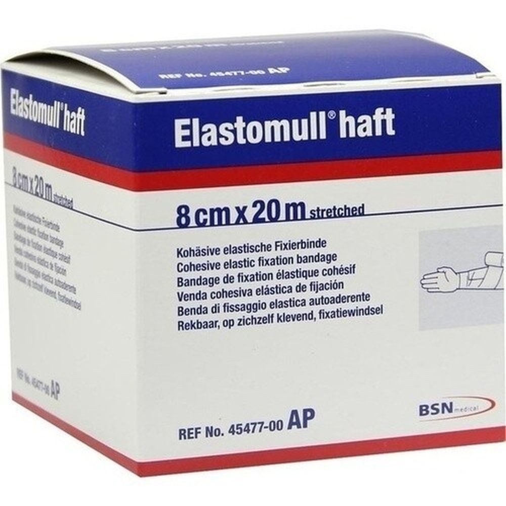 Elastomull Bandage ELASTOMULL haft 8 cmx20 m Fixierbinde 1 Stück