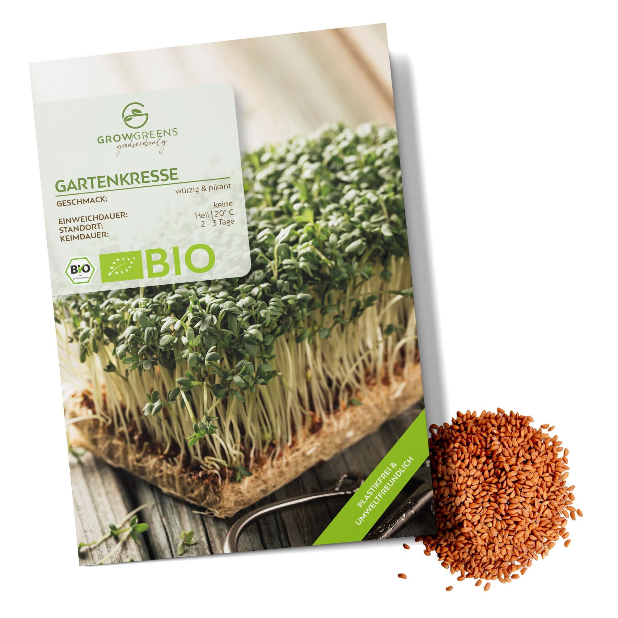 Growgreens Kräutersamen BIO Kressesamen - Küchenkräuter Saatgut aus bio. An günstig online kaufen