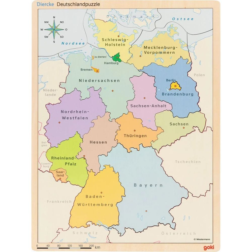 Gollnest & Kiesel Puzzle Puzzle im Puzzle Deutschland, 98 Puzzleteile von Gollnest & Kiesel