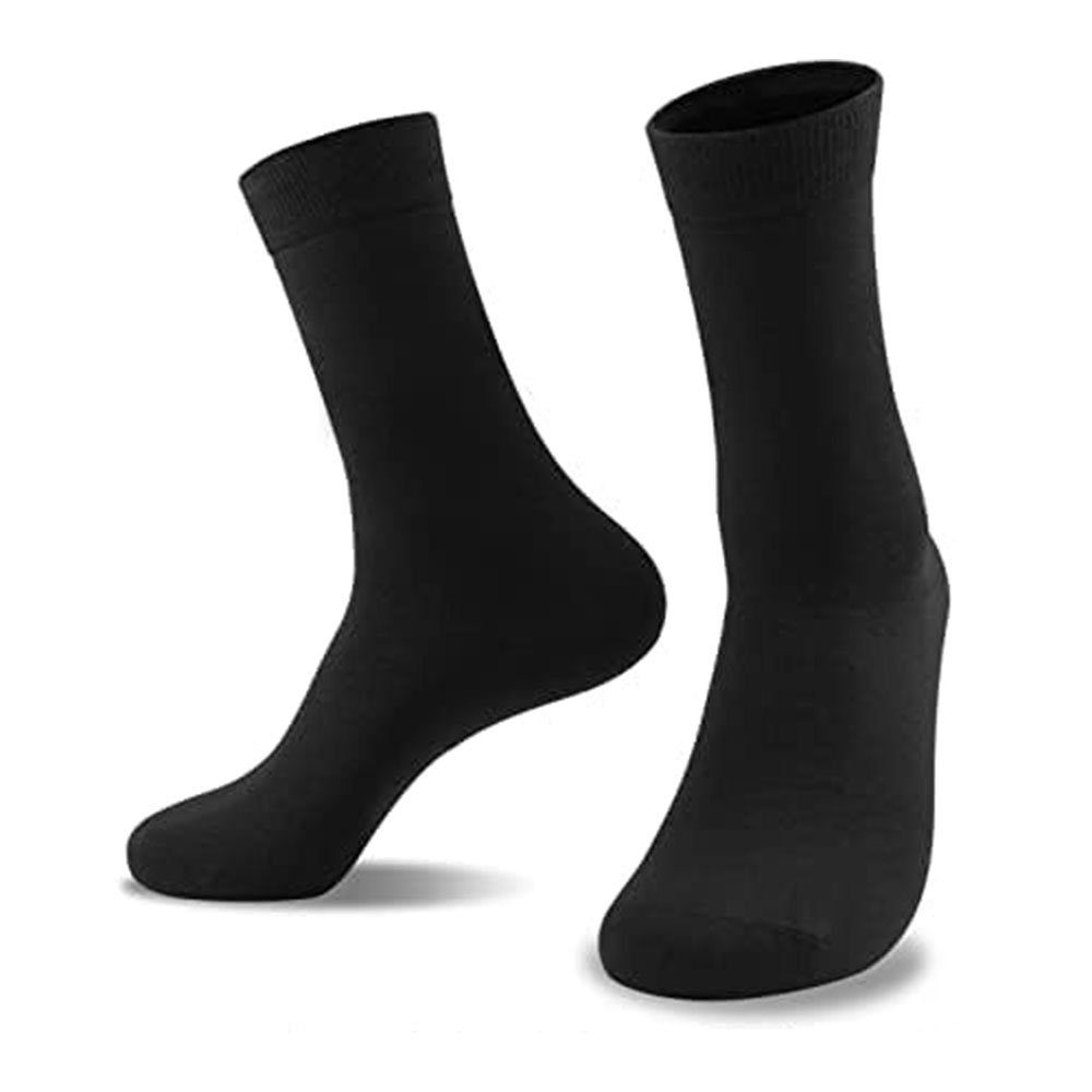 GelldG Strümpfe Premium Business Socken Herren Damen gekämmte Socken schwarz