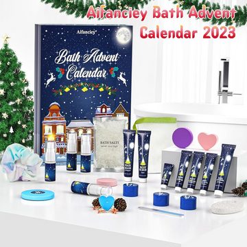 Aifanciey Adventskalender, Mit 24 Bade Körperpflege Und Accessoires Produkten Adventskalender