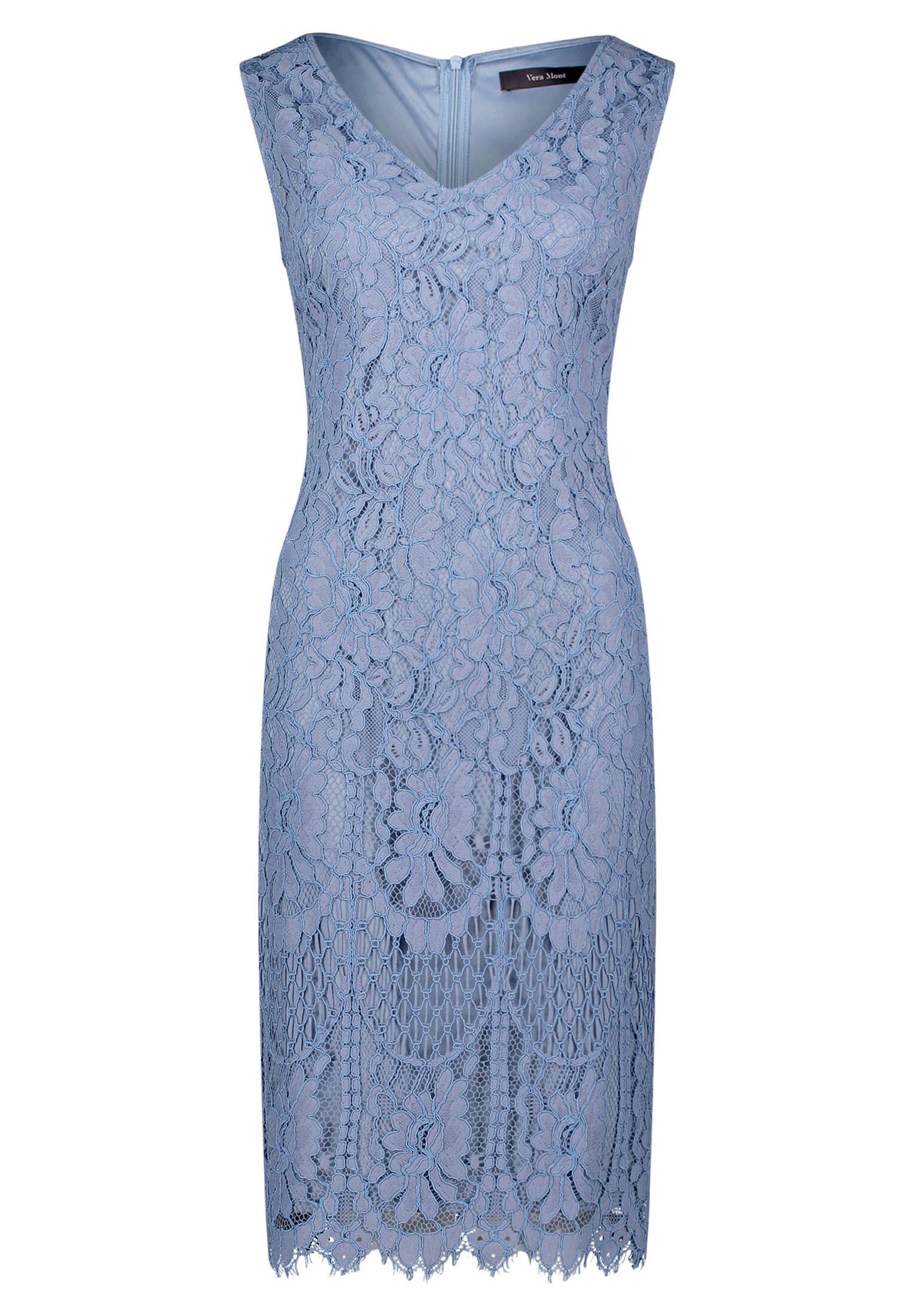 Vera Mont Etuikleid Damen mit Spitze Bogenkante