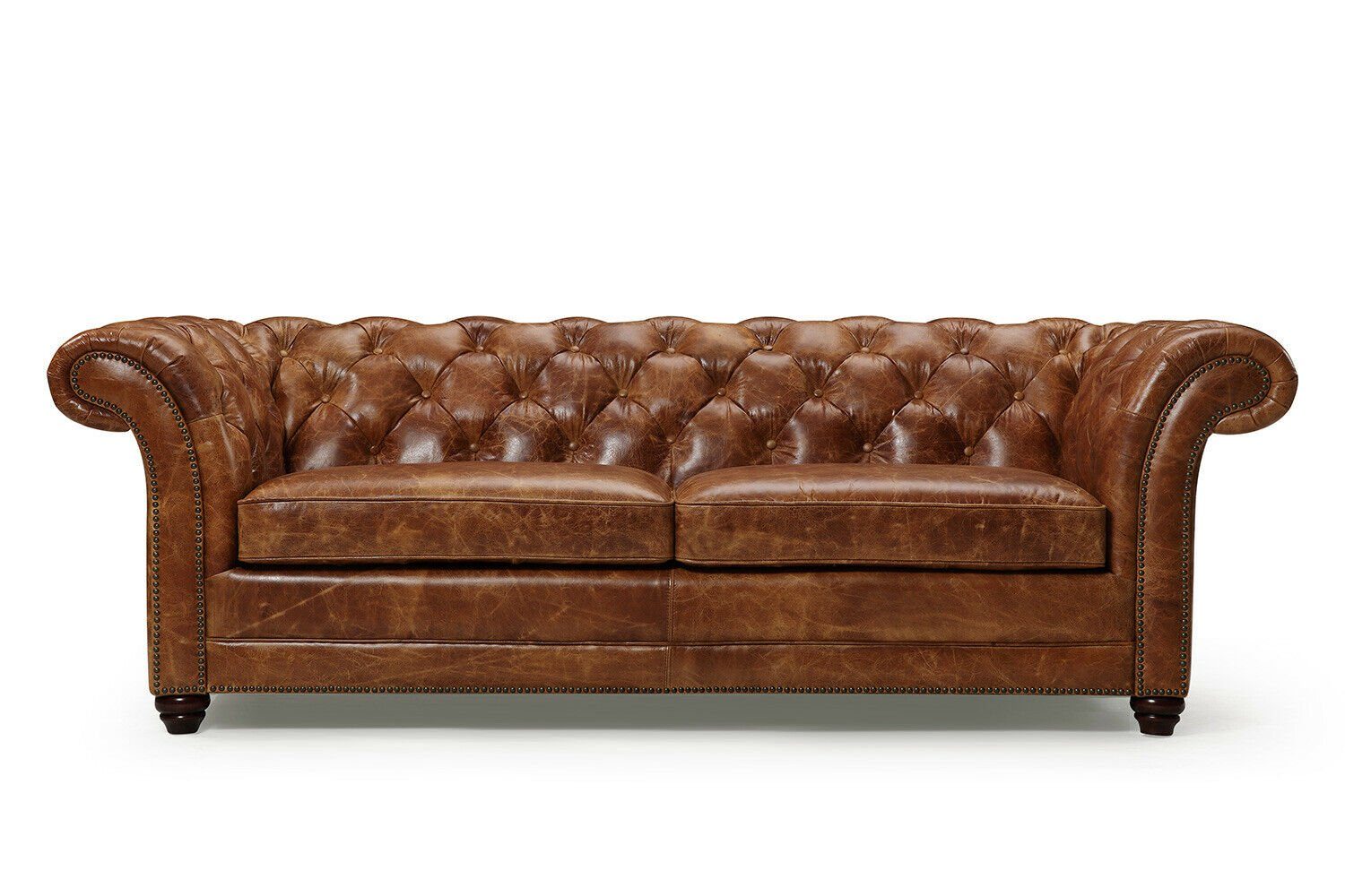 JVmoebel Sofa Chesterfield Leder Sofa Couch Polster 3 Sitzer