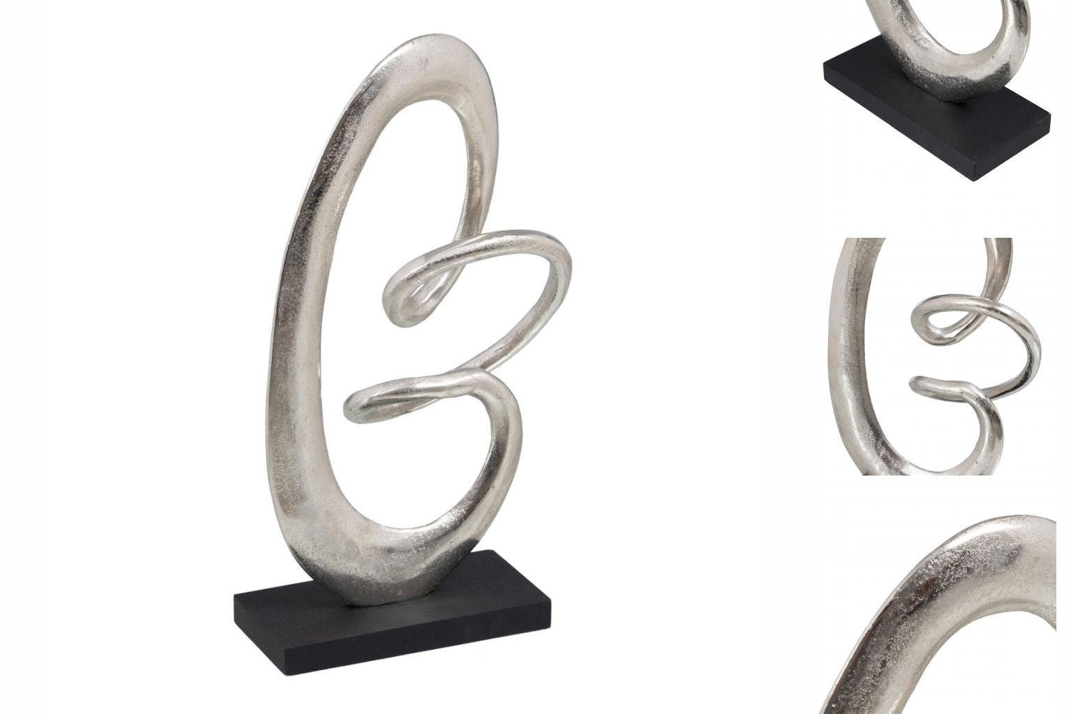 Bigbuy Dekoobjekt Deko-Figur 24 x 10 x 42 cm Schwarz Silber