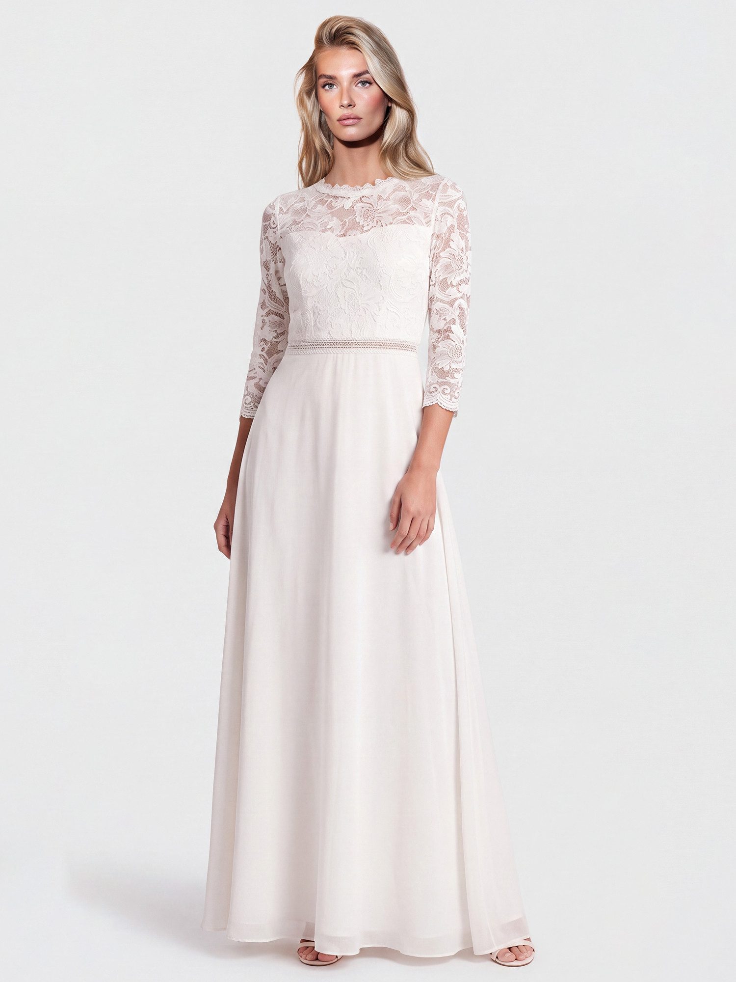Apart Abendkleid aus Spitze und Chiffon