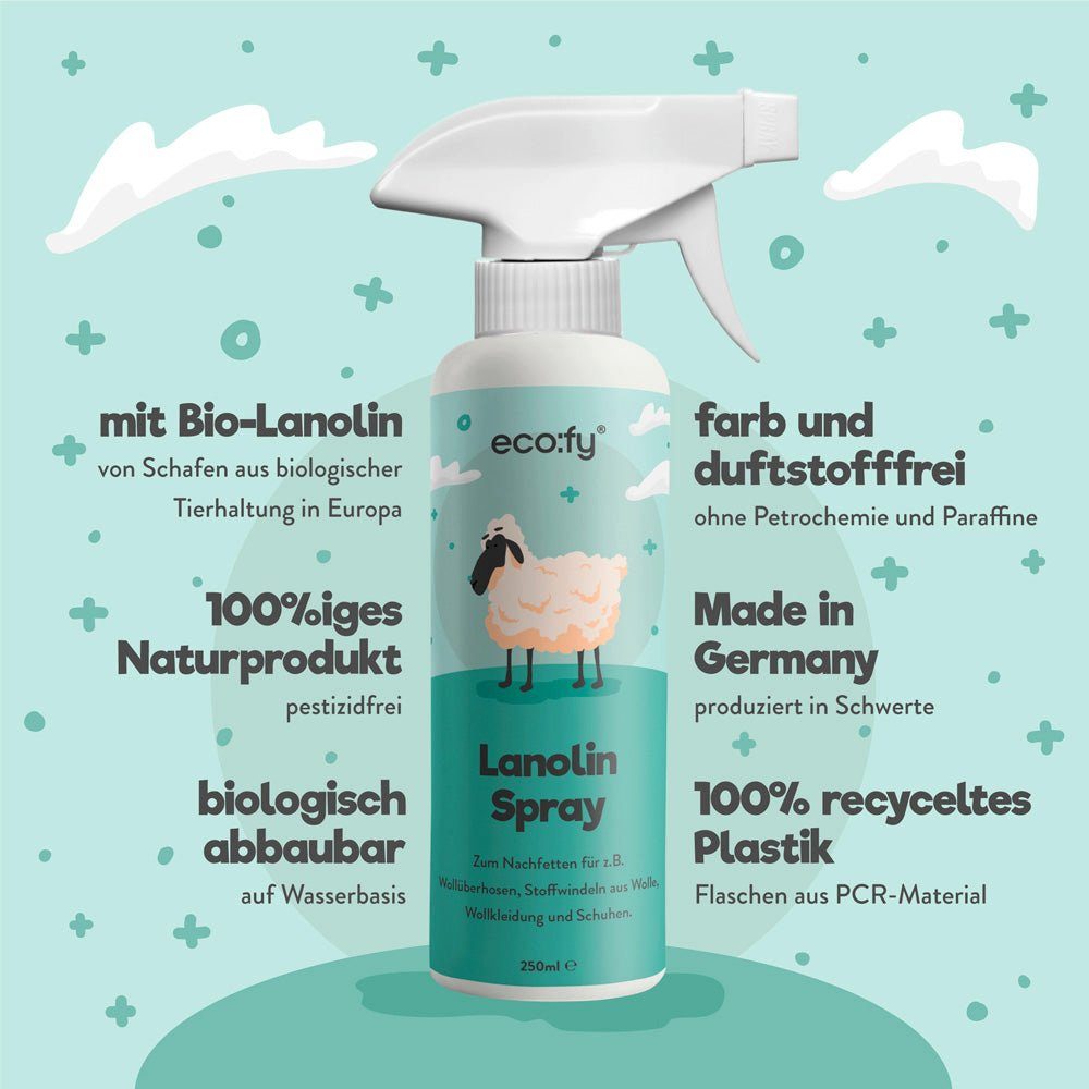 (Arzneibuch-Qualität) Wollwaschmittel eco:fy Lanolin-Spray