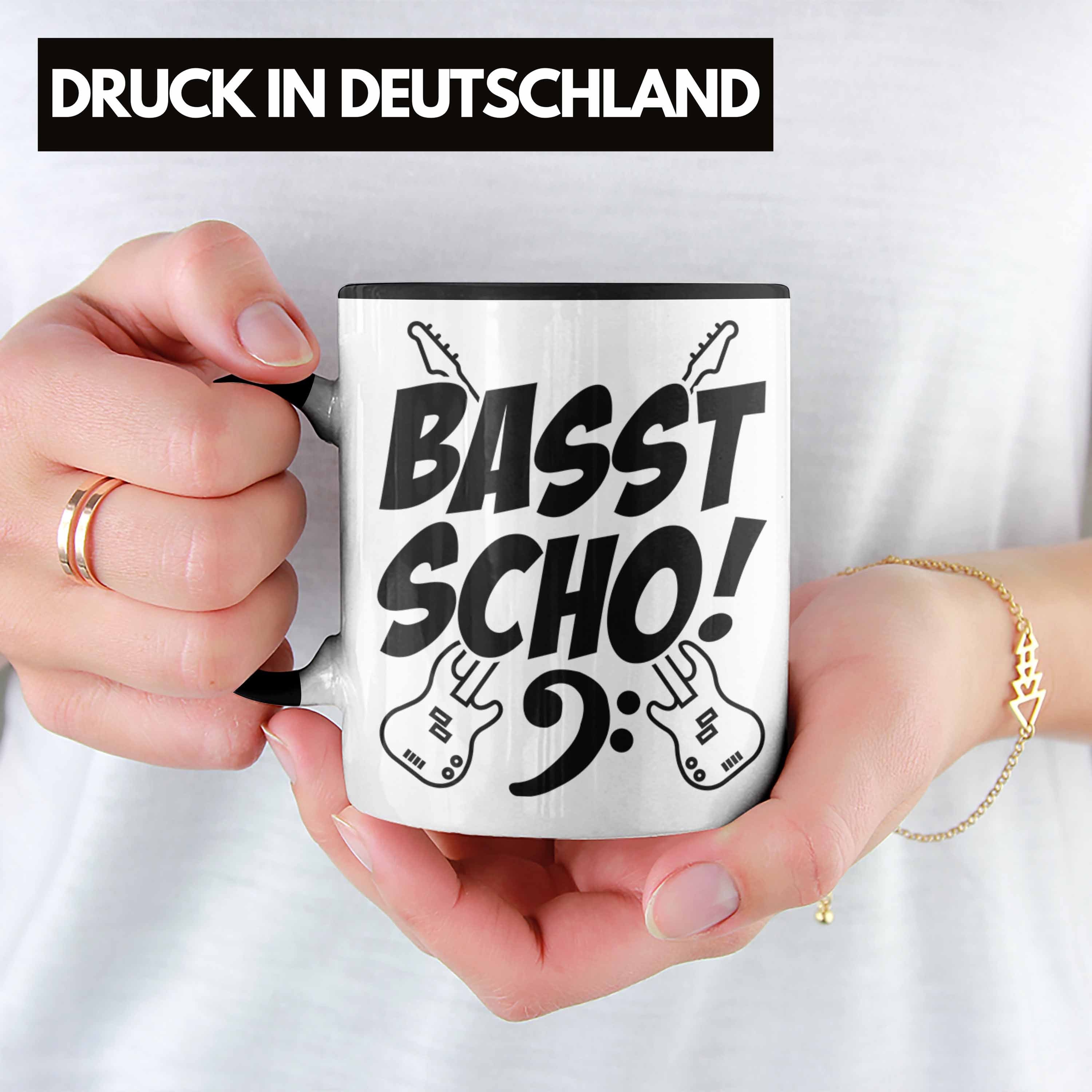 Bassist Tasse S Tasse Basst Geschenkidee Kaffee-Becher Bass-Spieler Trendation Schwarz Geschenk