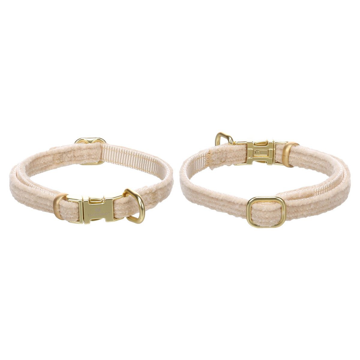 Flamingo Hunde-Halsband Halsband Saba beige von Flamingo