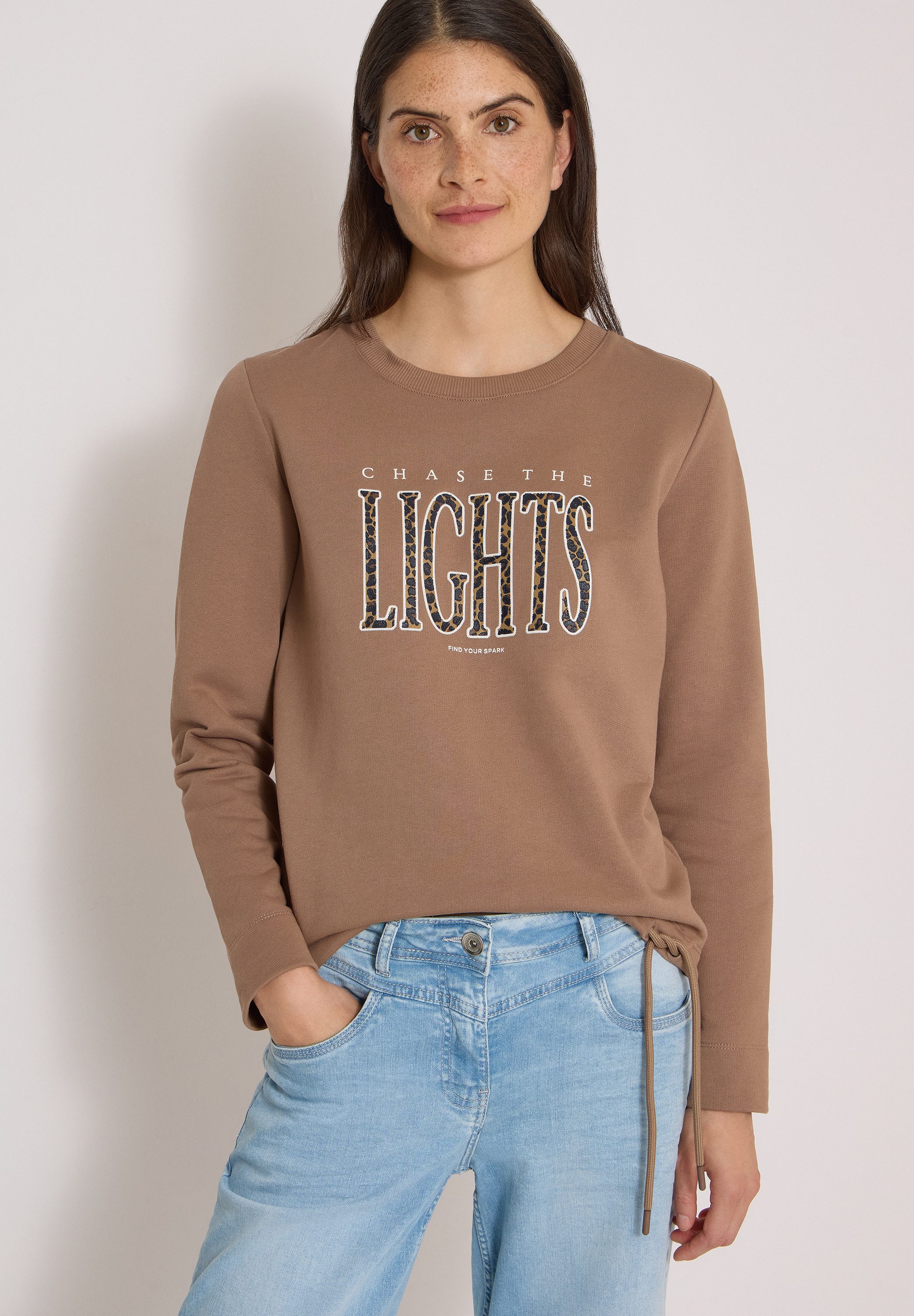 CECIL Sweatshirt mit Tunnelzug am Saum