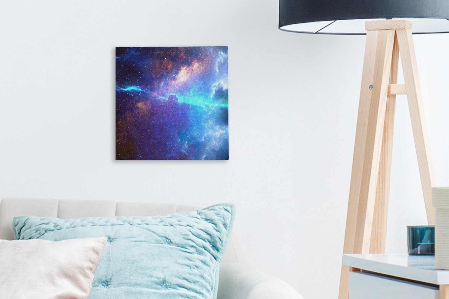 Schlafzimmer Wohnzimmer Sterne St), für OneMillionCanvasses® Blau, Bilder (1 Weltraum - - Leinwand Leinwandbild