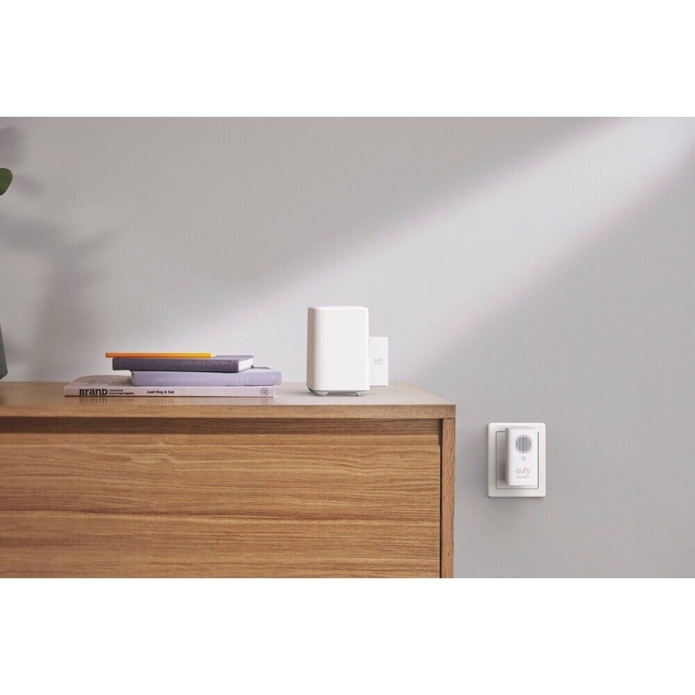 eufy Gegensprechanlage Eufy Chime Türklingel für Innenbereich., Kabellose Türklingel in elegantem Weiß