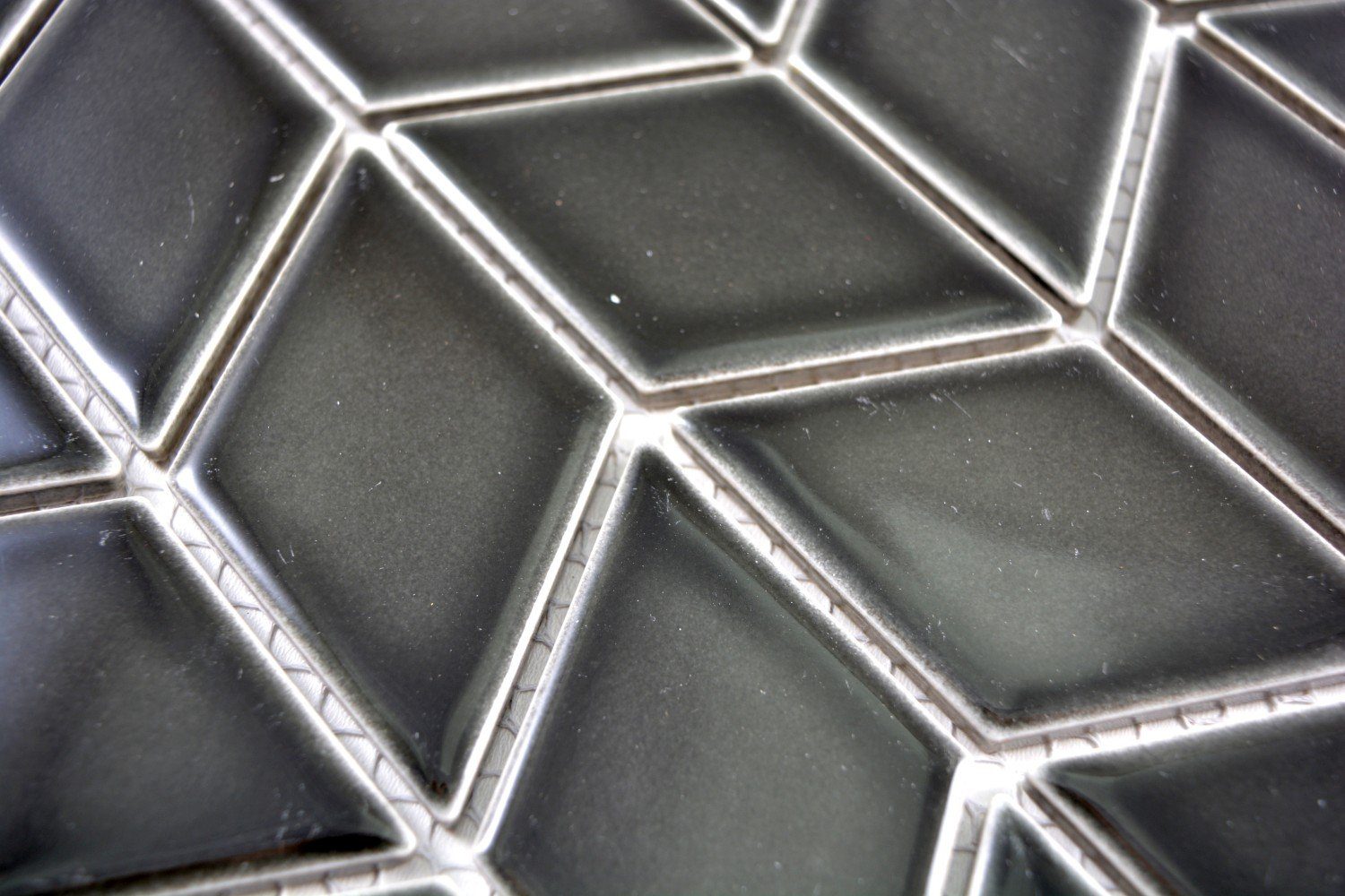 weiß glänzend Matten Keramikmosaik 10 Diamant Mosaikfliesen / Mosani Mosaikfliesen