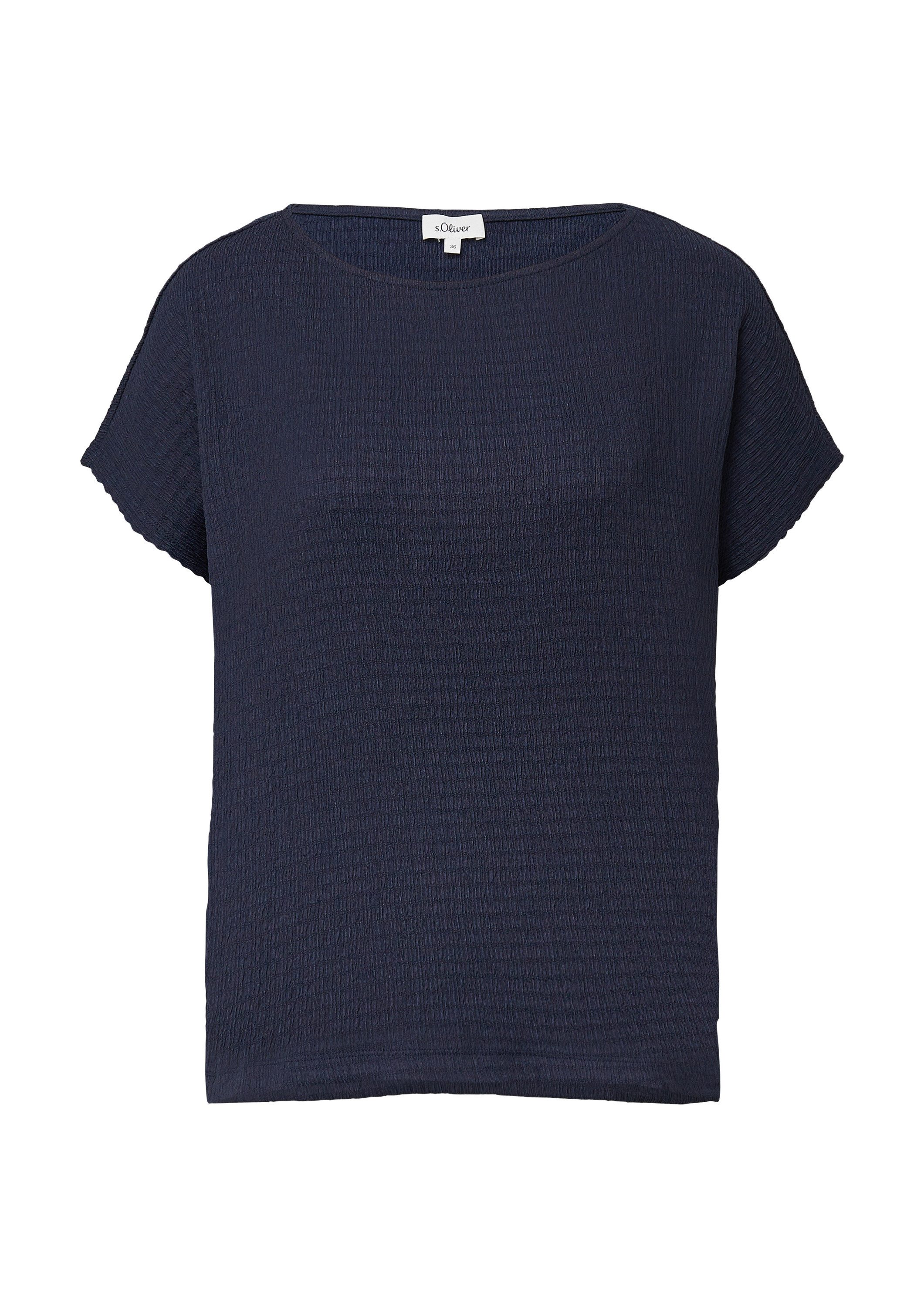 s.Oliver Kurzarmshirt T-Shirt Strukturiertes T-Shirt im günstig online kaufen