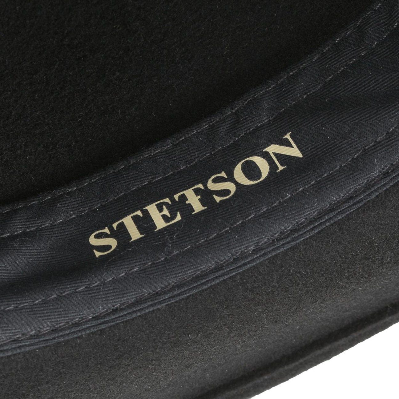 schwarz Stetson Outdoorhut Lederband (1-St) mit Filzhut