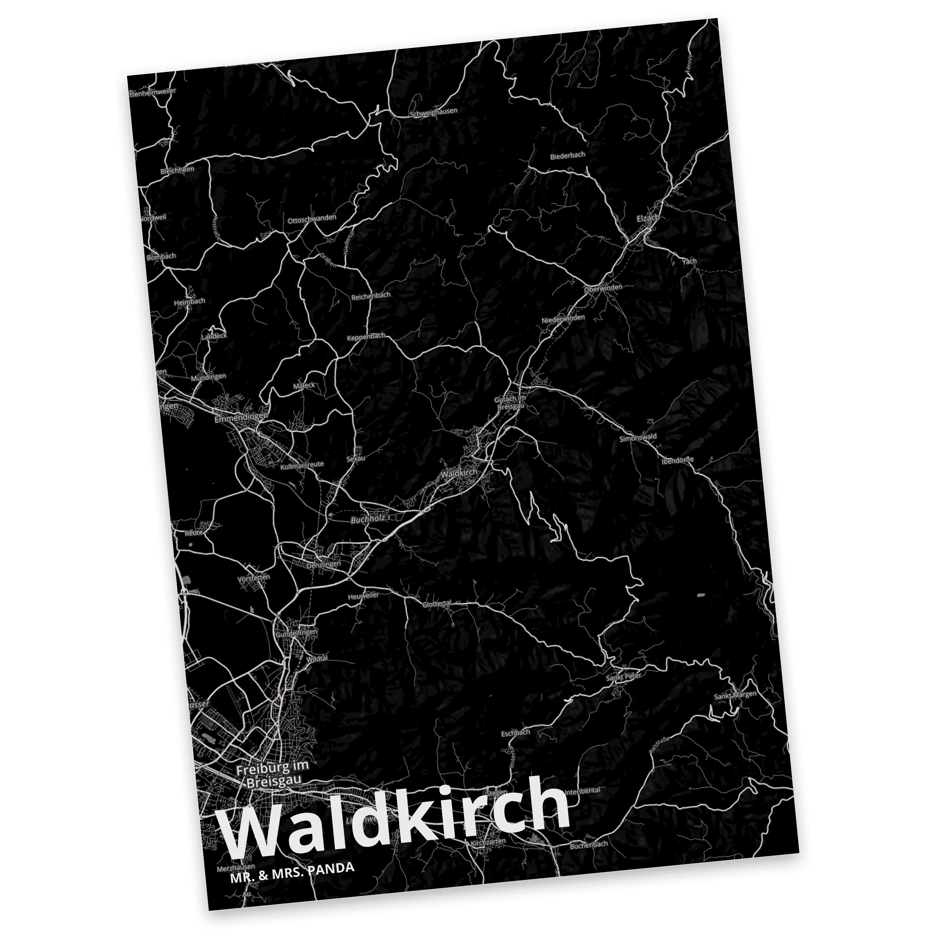 Mr. & Mrs. Panda Postkarte Waldkirch - Geschenk, Städte, Einladungskarte, Dankeskarte, Grußkarte | Grußkarten