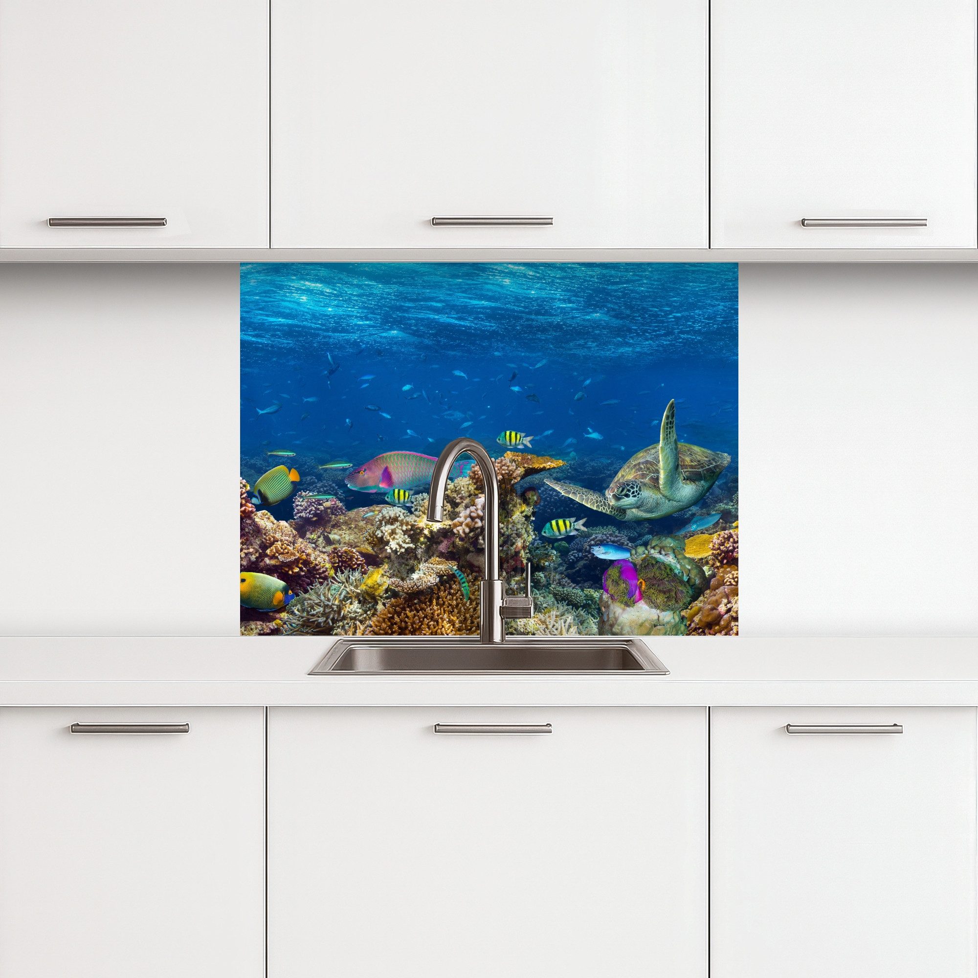 KitchenYeah Küchenrückwand selbstklebend Unterwasserlandschaft - Fisch - Sc günstig online kaufen