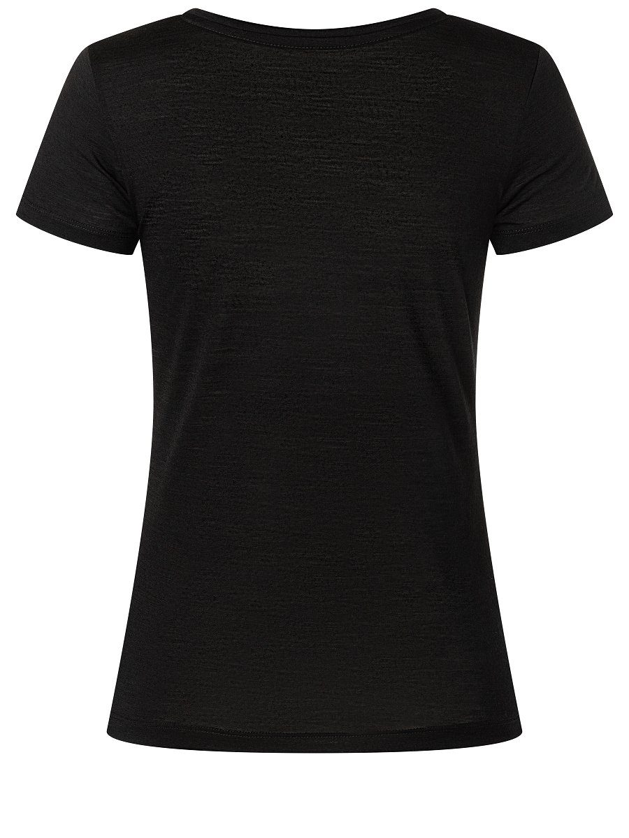 NECK Merino SIERRA140 W Black Baselayer Merino-Materialmix V SUPER.NATURAL Jet funktioneller Funktionsshirt