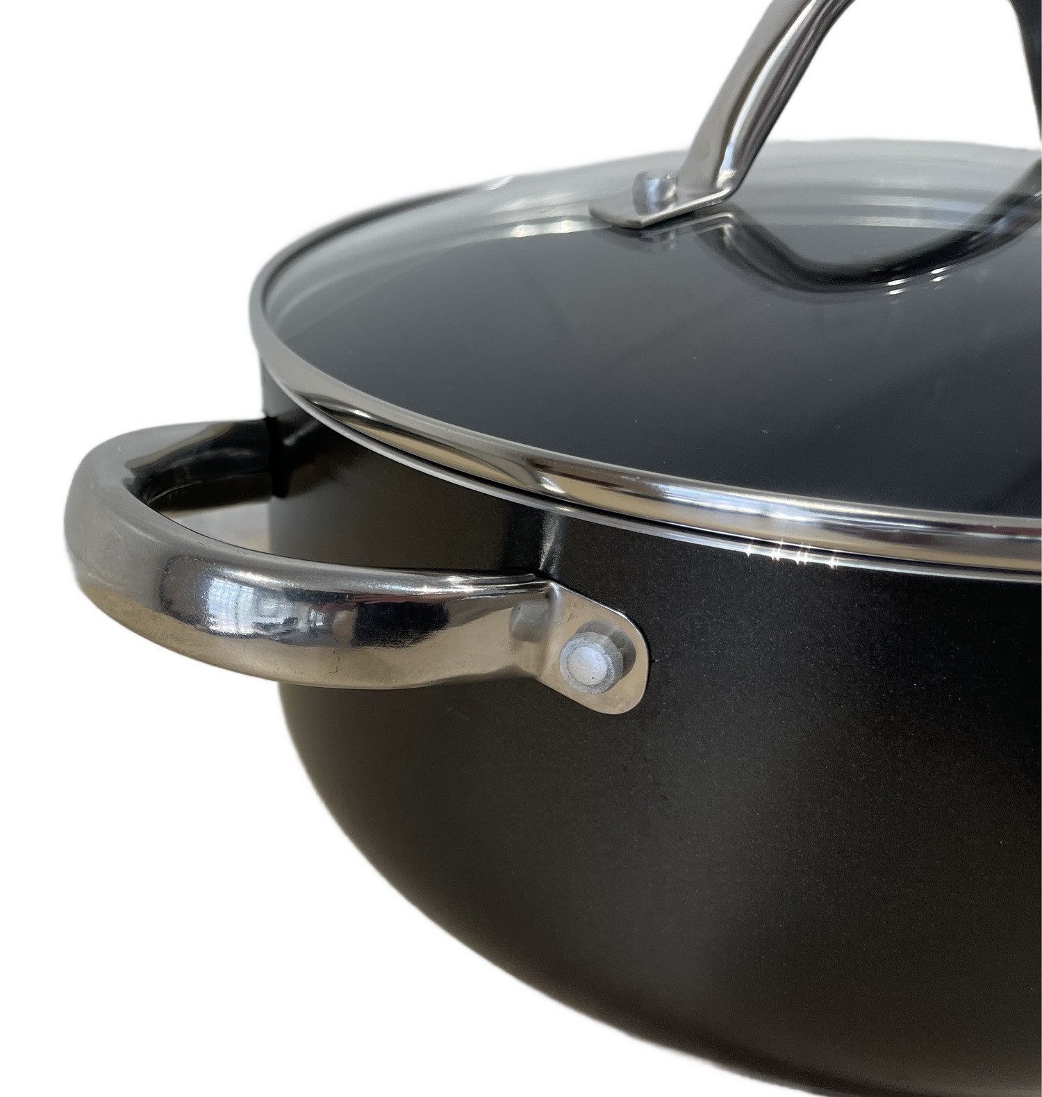Gustav Voss Kochtopf Topf PIRÄUS, gehärtete Aluminiumlegierung (induktionsfähiger Kochtopf, Bratentopf Gemüsetopf), Procalon®Cera-Beschichtung, spülmaschinengeeignet