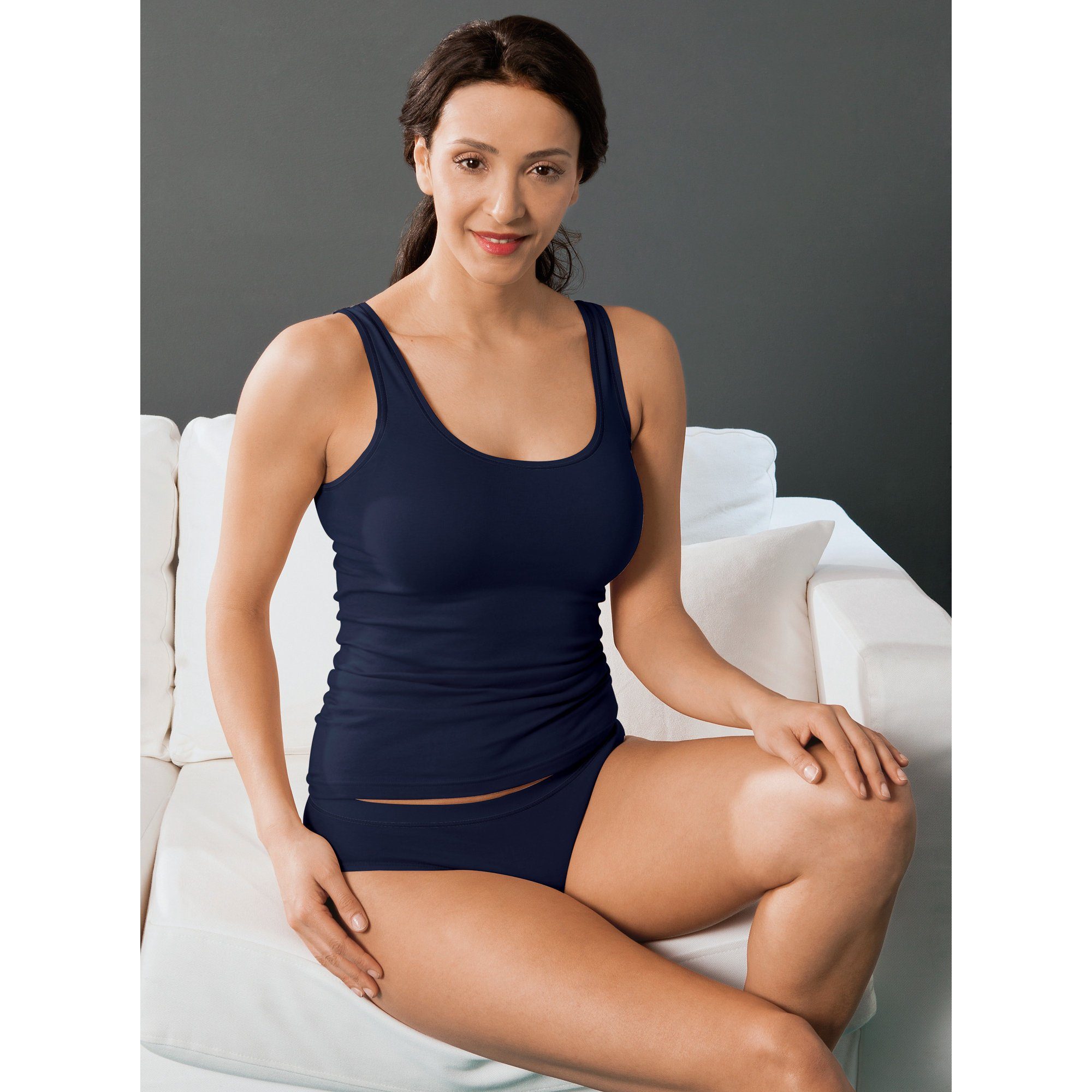 conta Unterhemd Damen-Unterhemd 4er-Pack Feinripp Uni