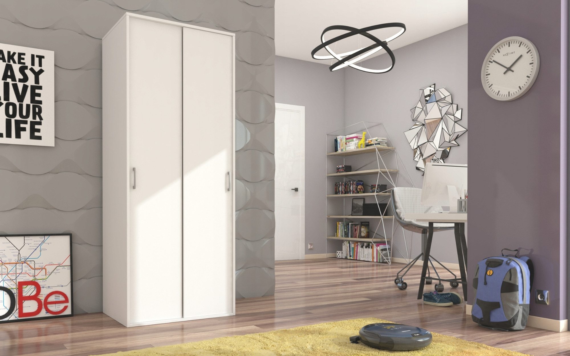 Home Collective Kleiderschrank mit Schiebetüren, mit günstig online kaufen
