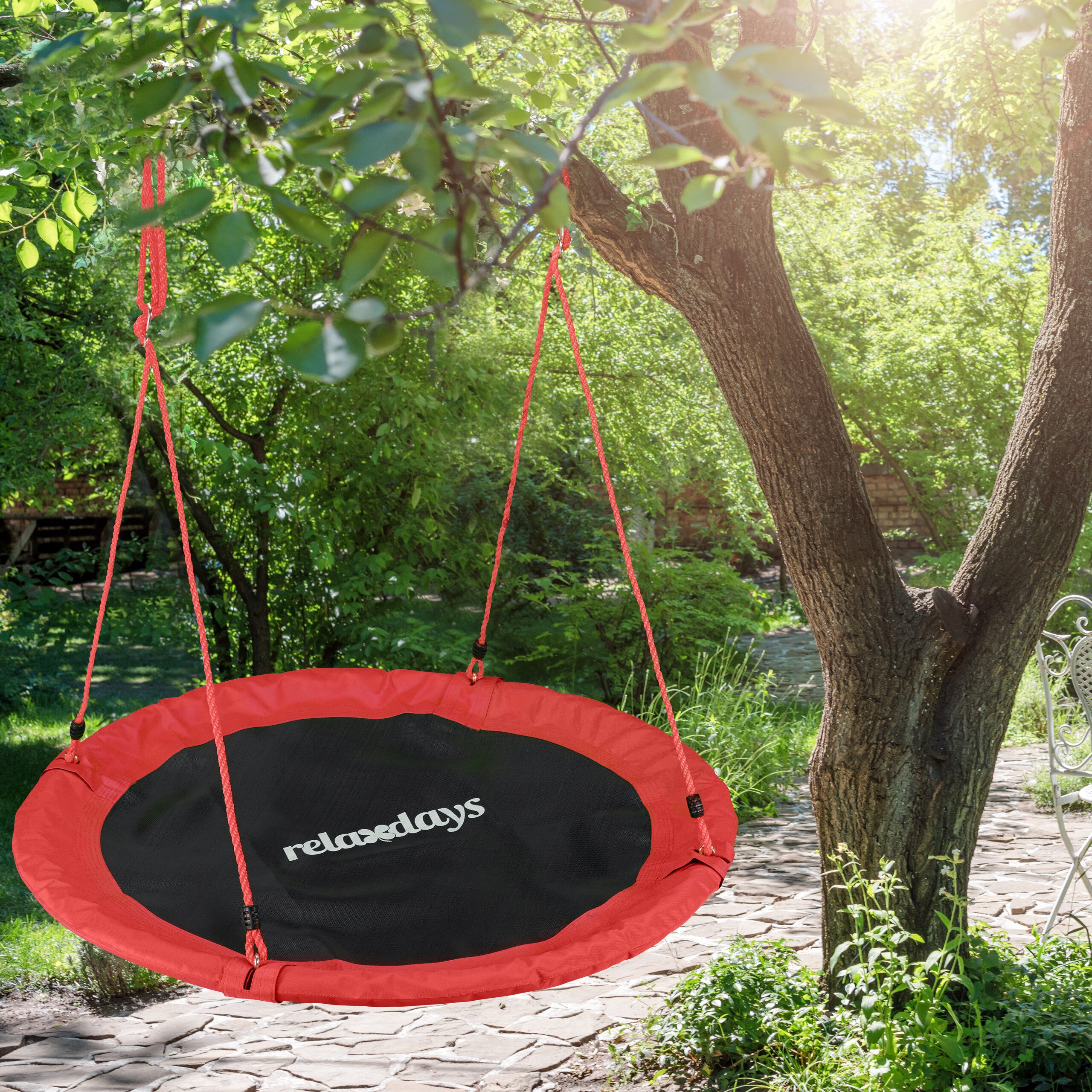 relaxdays Nestschaukel 110 cm, Rot günstig online kaufen