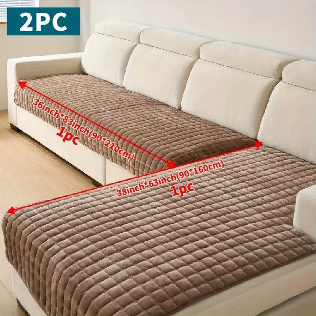 Kityhome Sesselschoner 2-tlg Steppdecken-Sofakissen Set, bügellos&rutschfes günstig online kaufen
