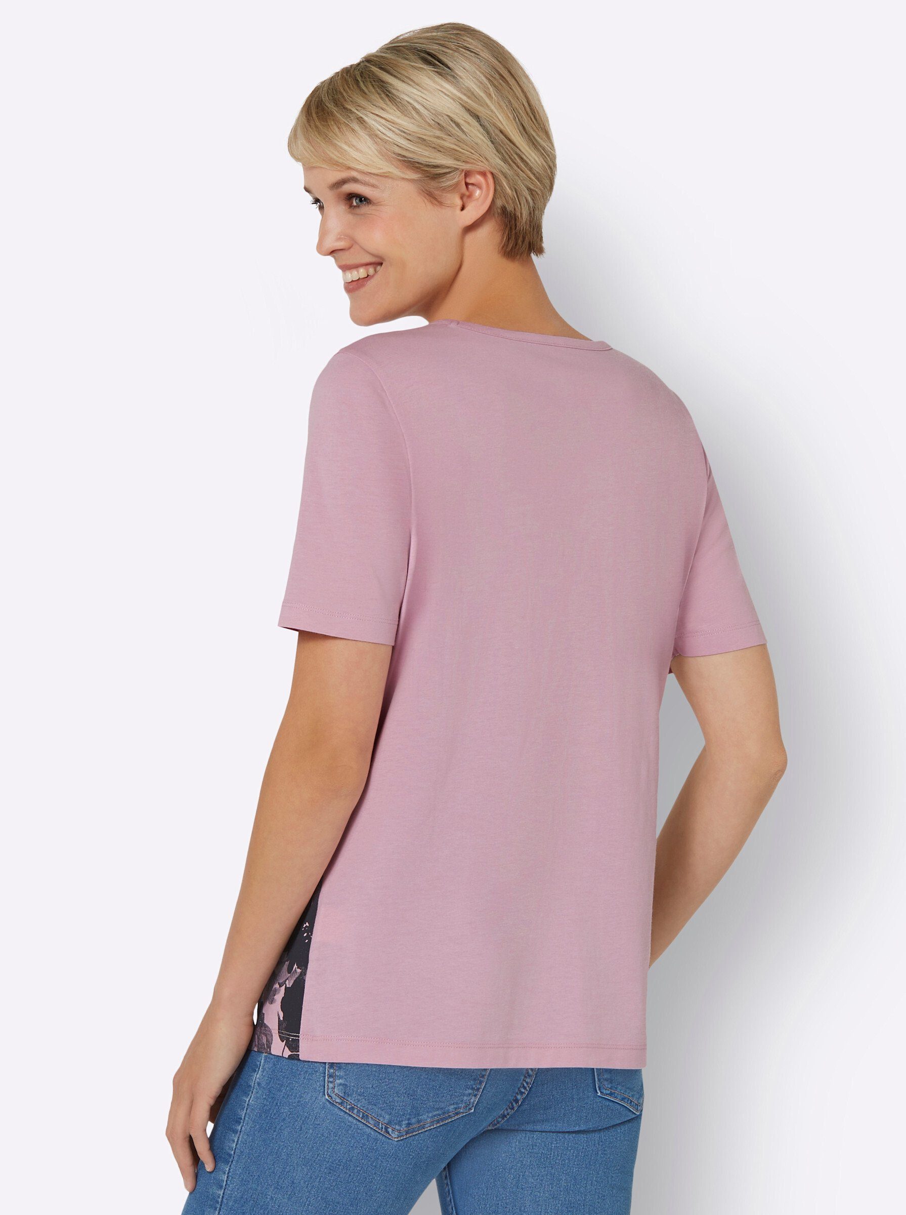 an! Sieh T-Shirt rosé-bedruckt