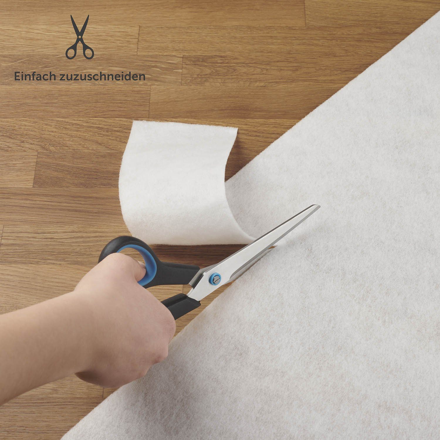 Blumtal Antirutsch Teppichunterlage Antirutschunterlage - unsichtbare Antirutschmatte, Universal Stopper, (individuell zuschneidbar, rutschfest, 1-St), Fußbodenheizung geeignet, Ohne Weichmacher - Made in Germany