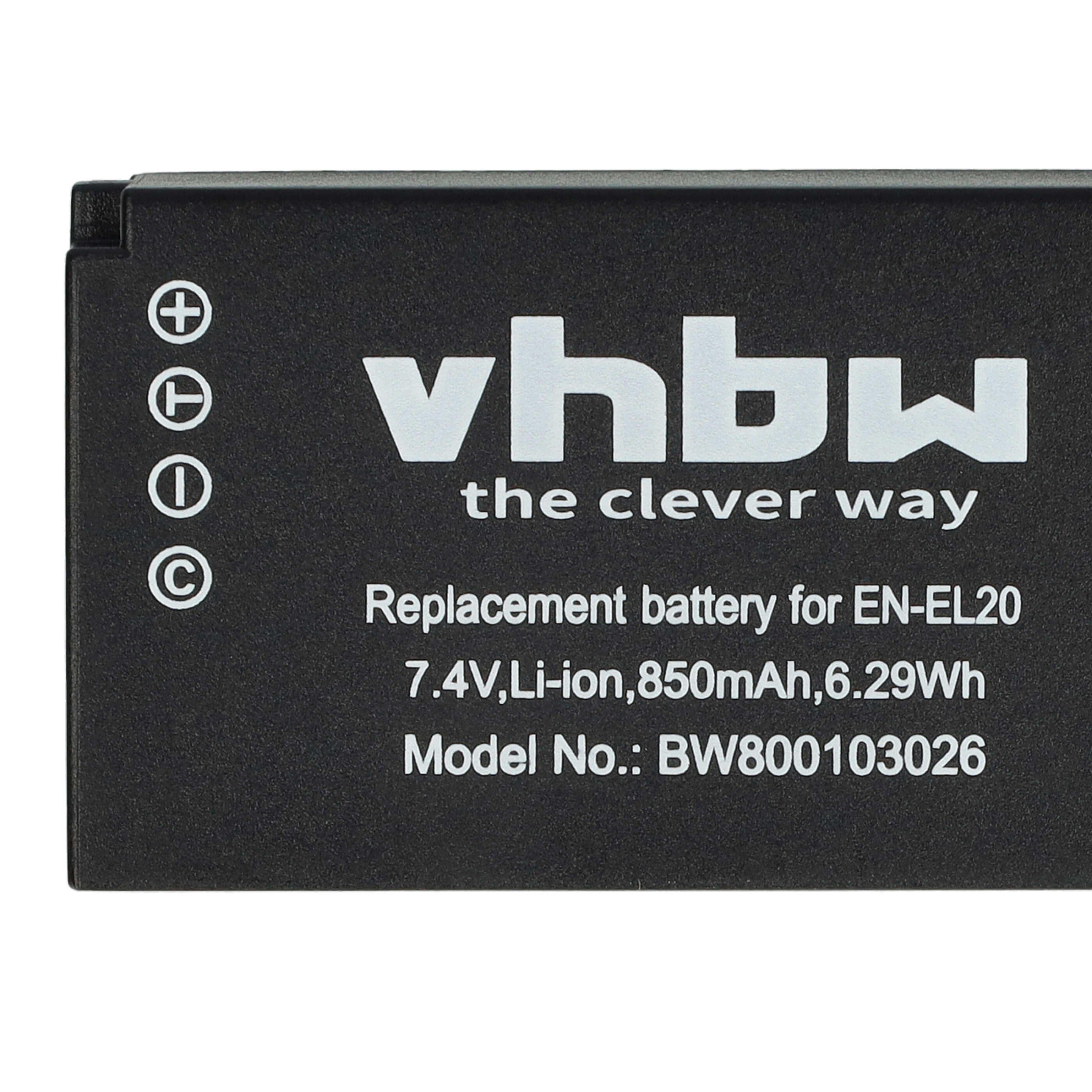 vhbw passend für Nikon Coolpix P1000, P1100, A, P950 Kamera / Foto / Kompak Kamera-Akku Akku Li-Ion 850 mAh (7,4 V, 3 St), Leistungsfähige Austausch-Akkus für D – Bild 5 von 5