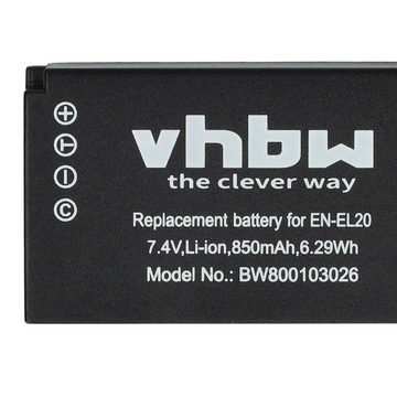 vhbw kompatibel mit Nikon Coolpix P1000, A, P950 Kamera-Akku Li-Ion 850 mAh (7,4 V)